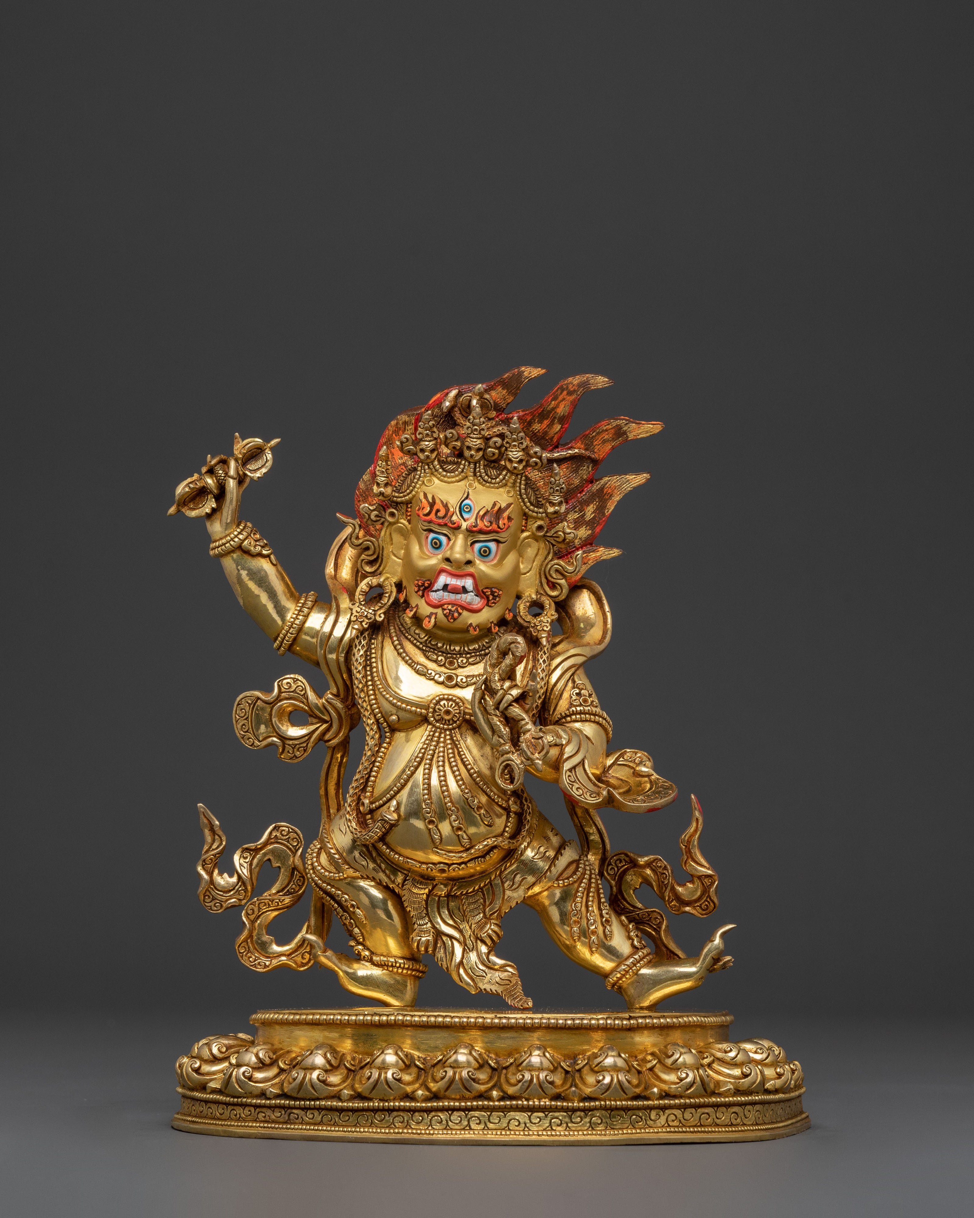Vajrapani Wrathful Deity Sculpture | Protection and Strength Statue