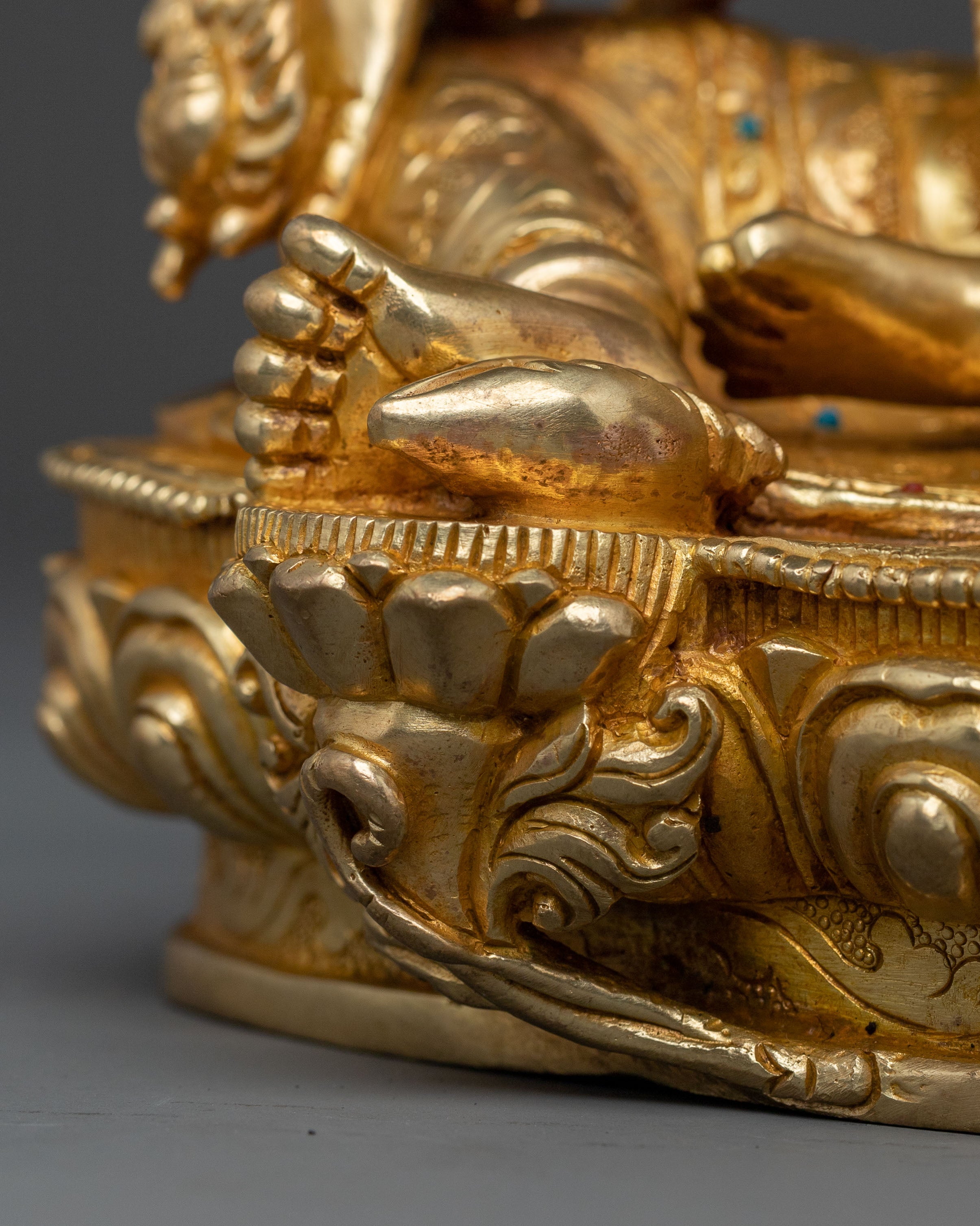 Dzambhala Wealth Deity Handcrafted Statue