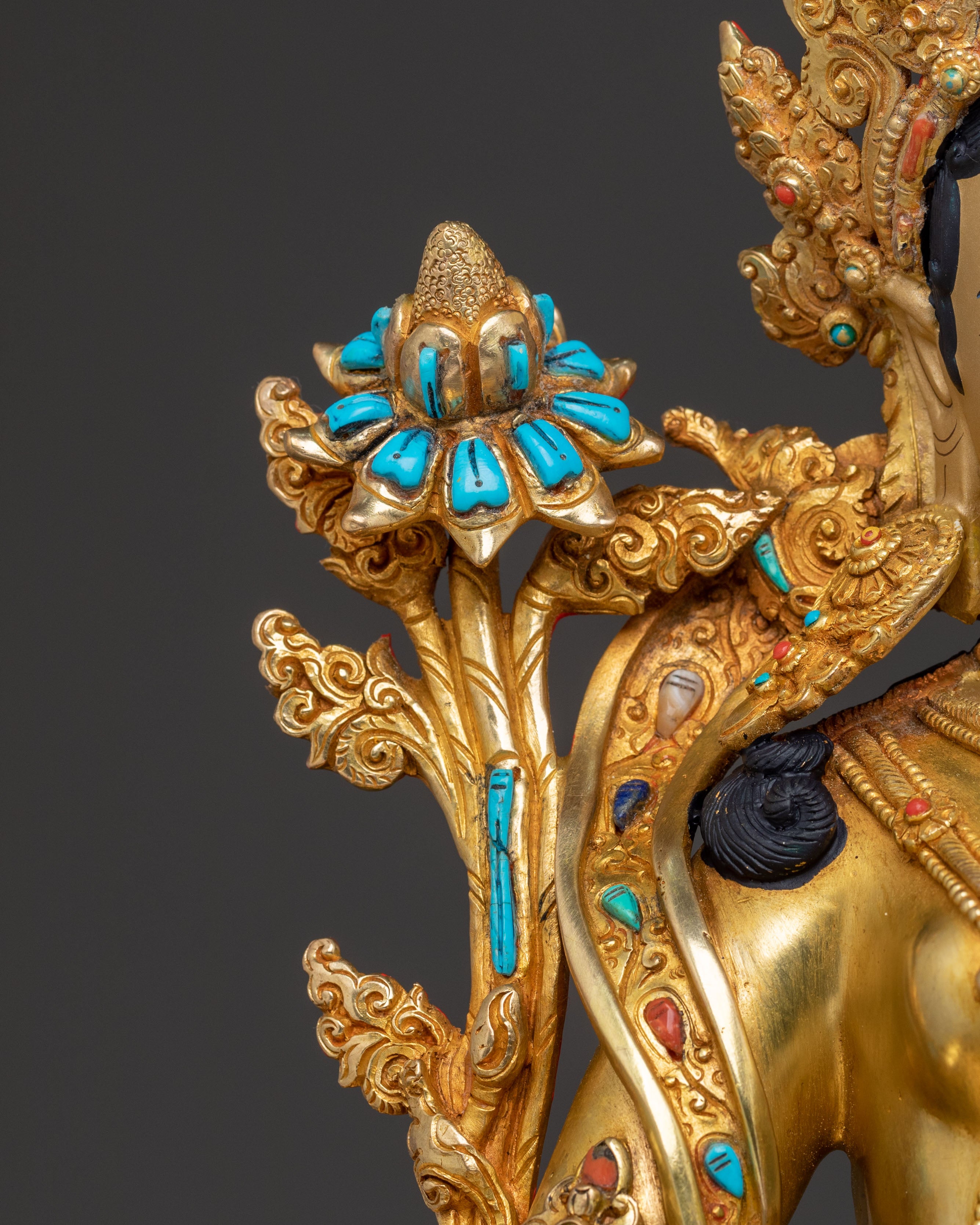 Protector Green Tara Traditional Statue | Altar Decor