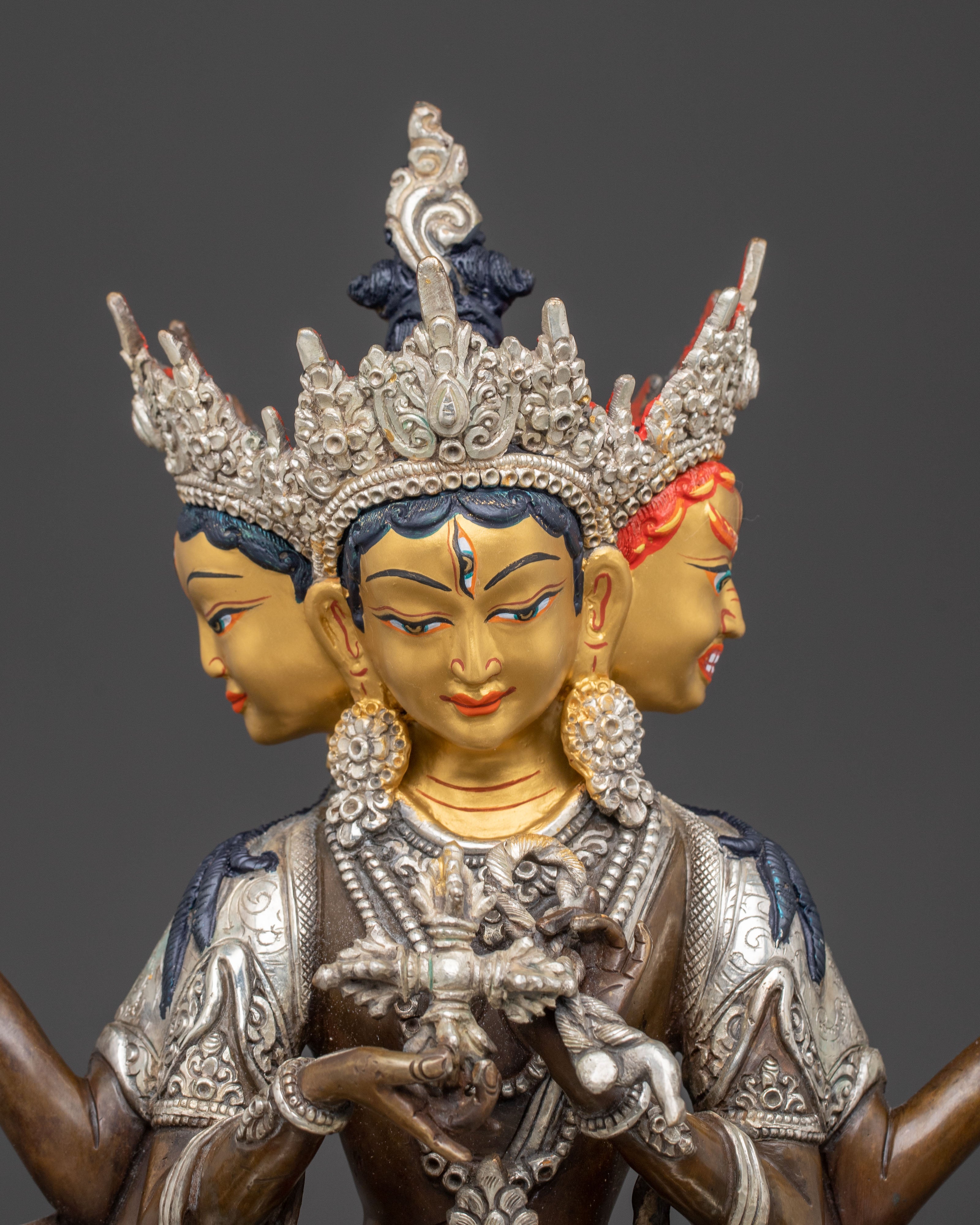 Traditional Namgyalma Oxidized Copper Body Statue