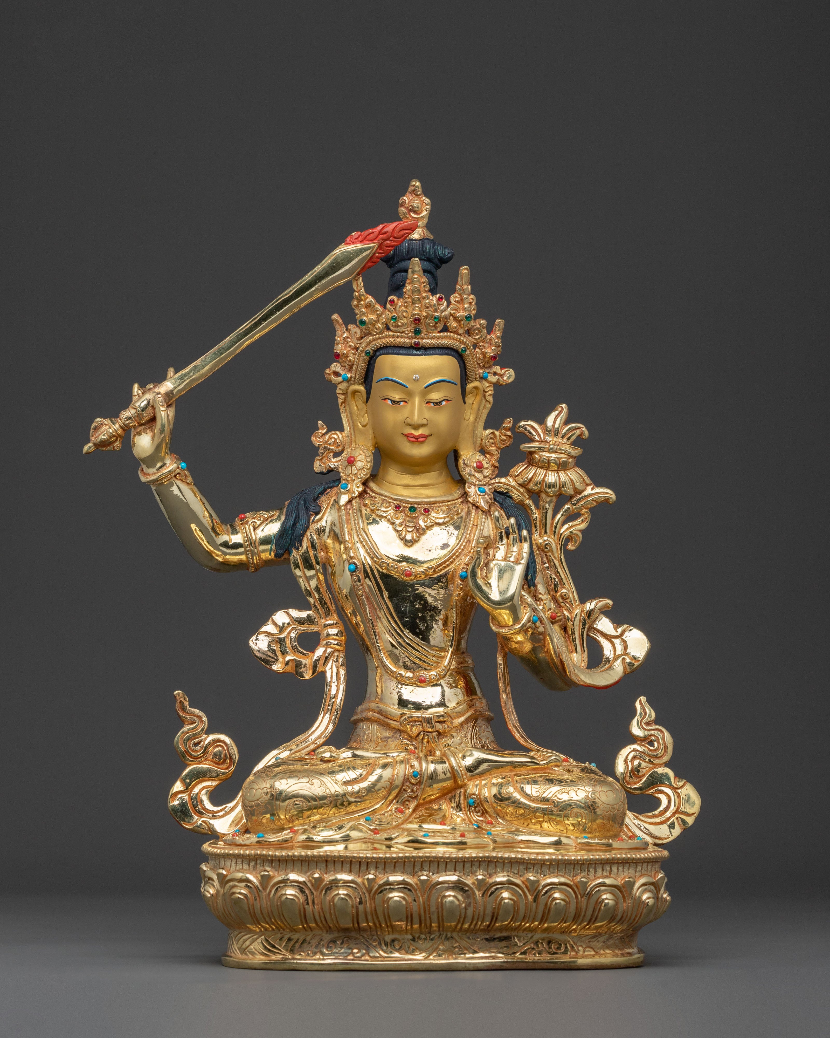 Manjushri Himalayan Statue | Sacred Bodhisattva of Wisdom