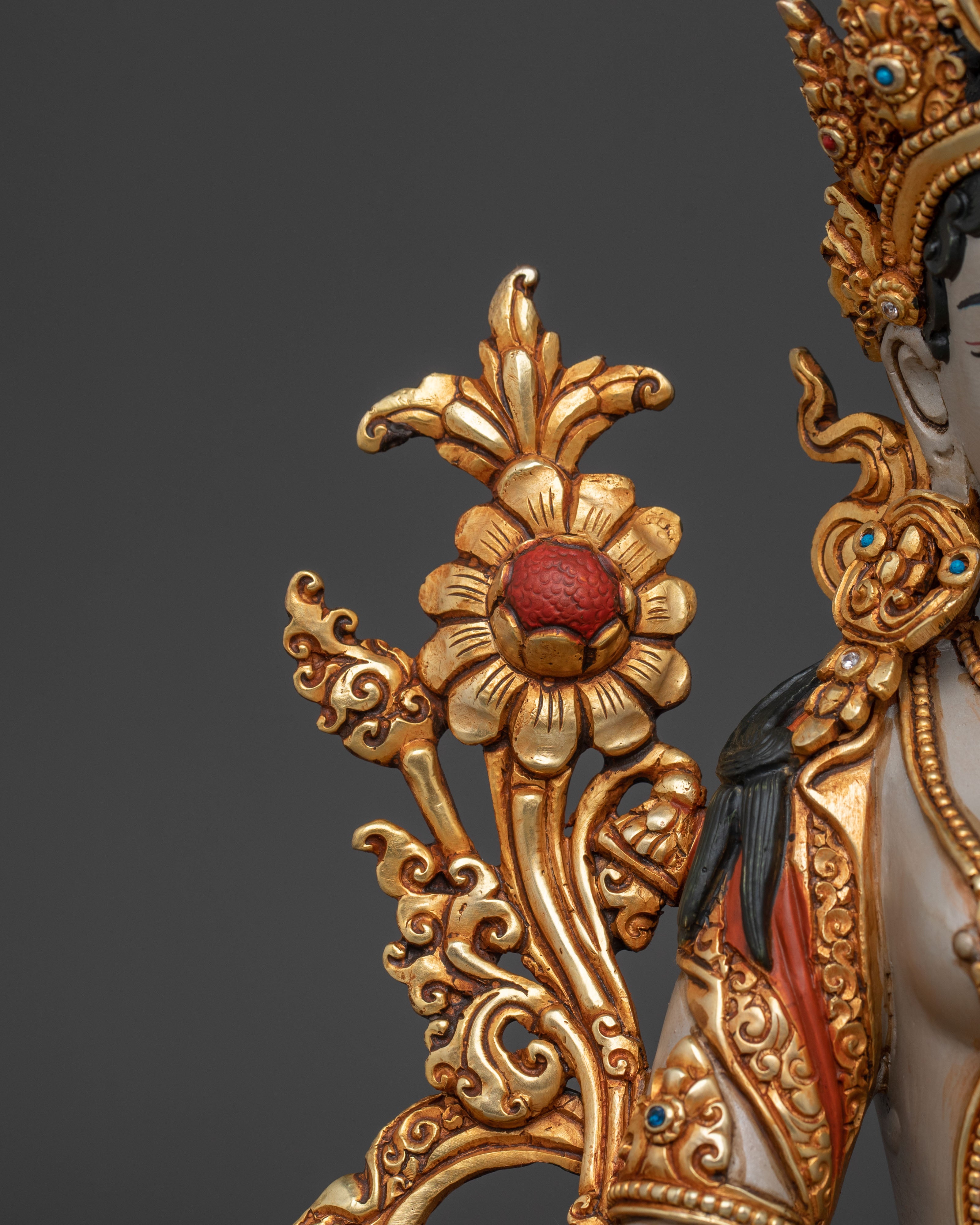 White Tara Statue | Serene Meditation Deity