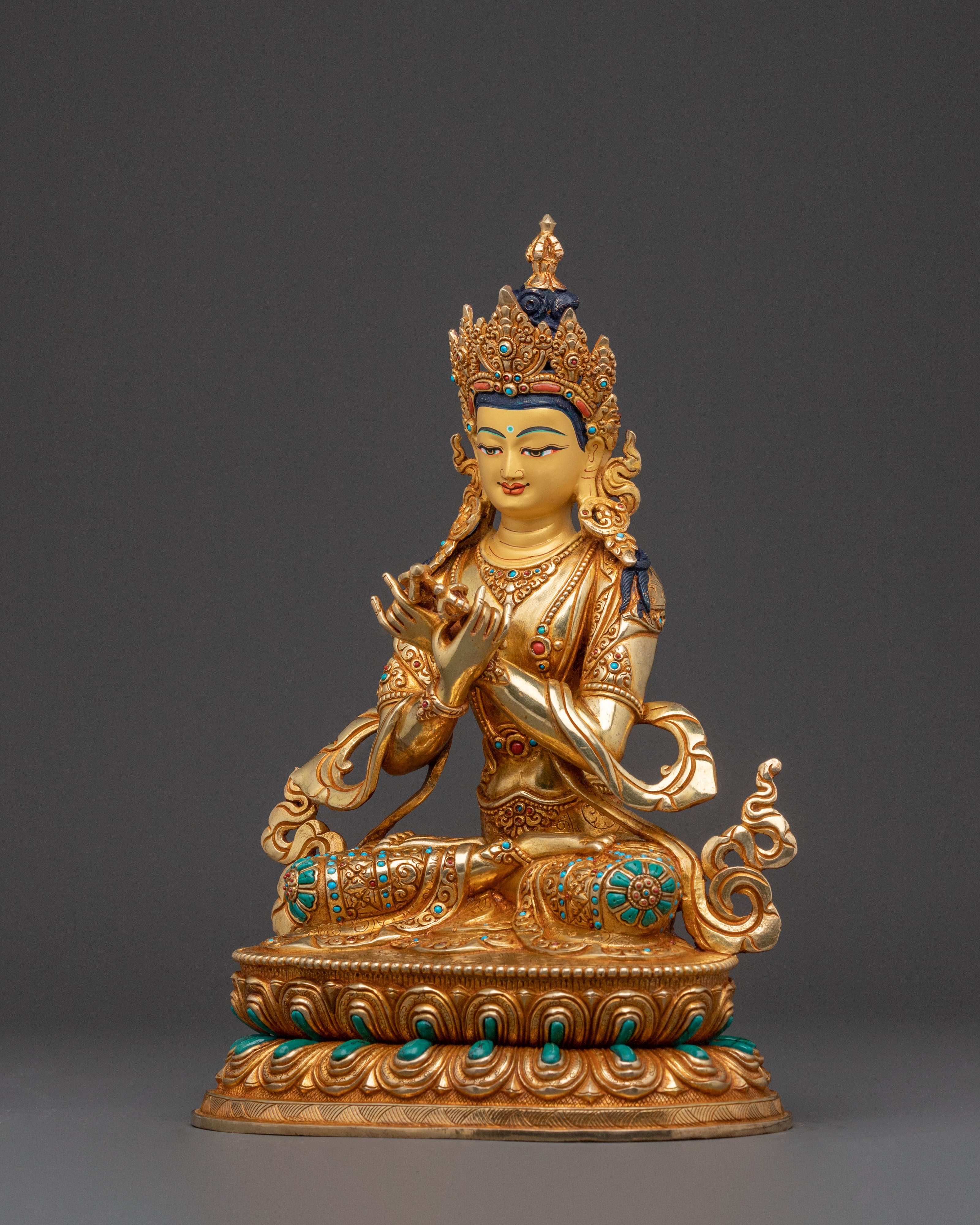 Buddha Vajradhara Copper Statue - Hand-Gilded Reverence
