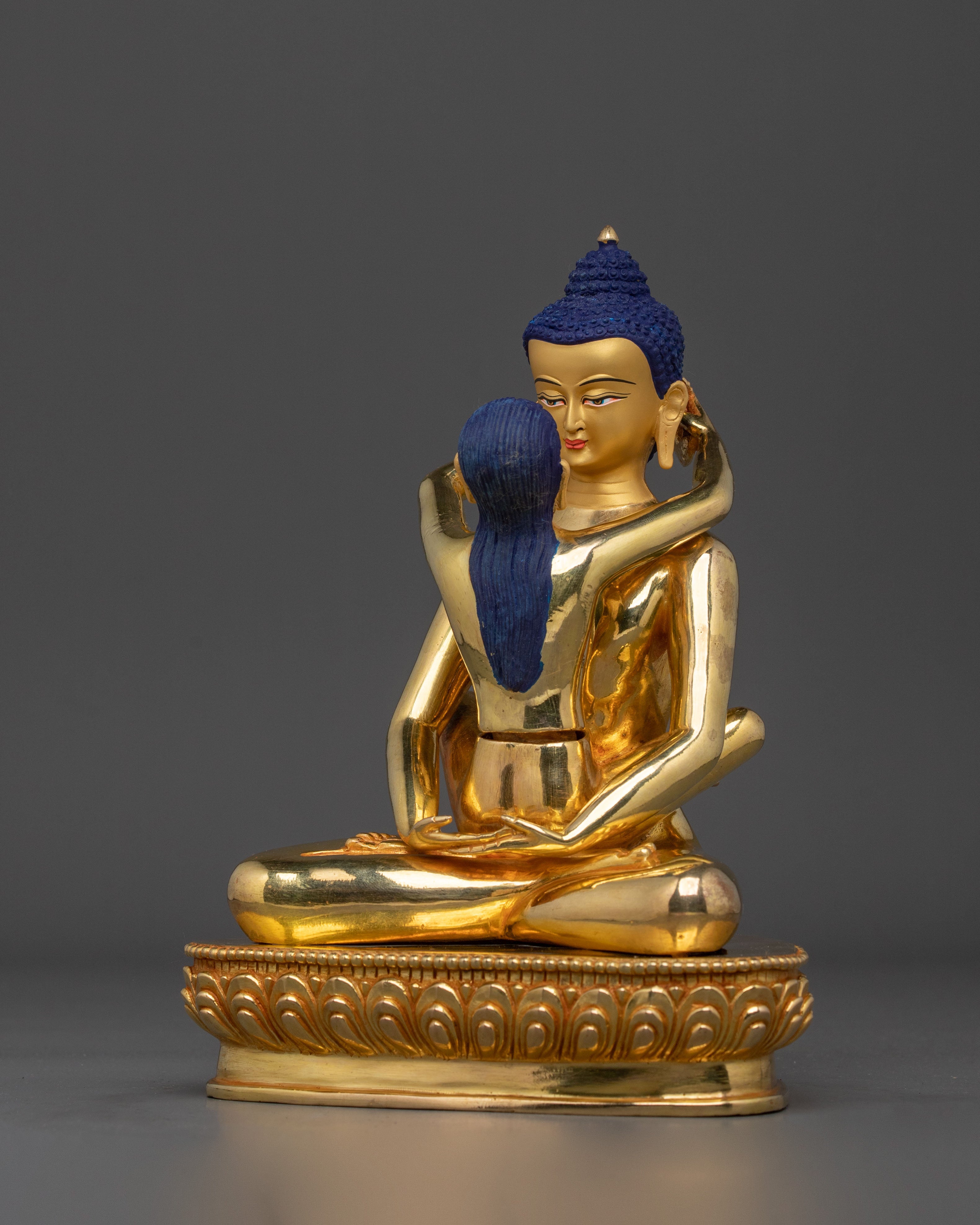 Samantabhadra with Consort 24K Gold Gilded Statue