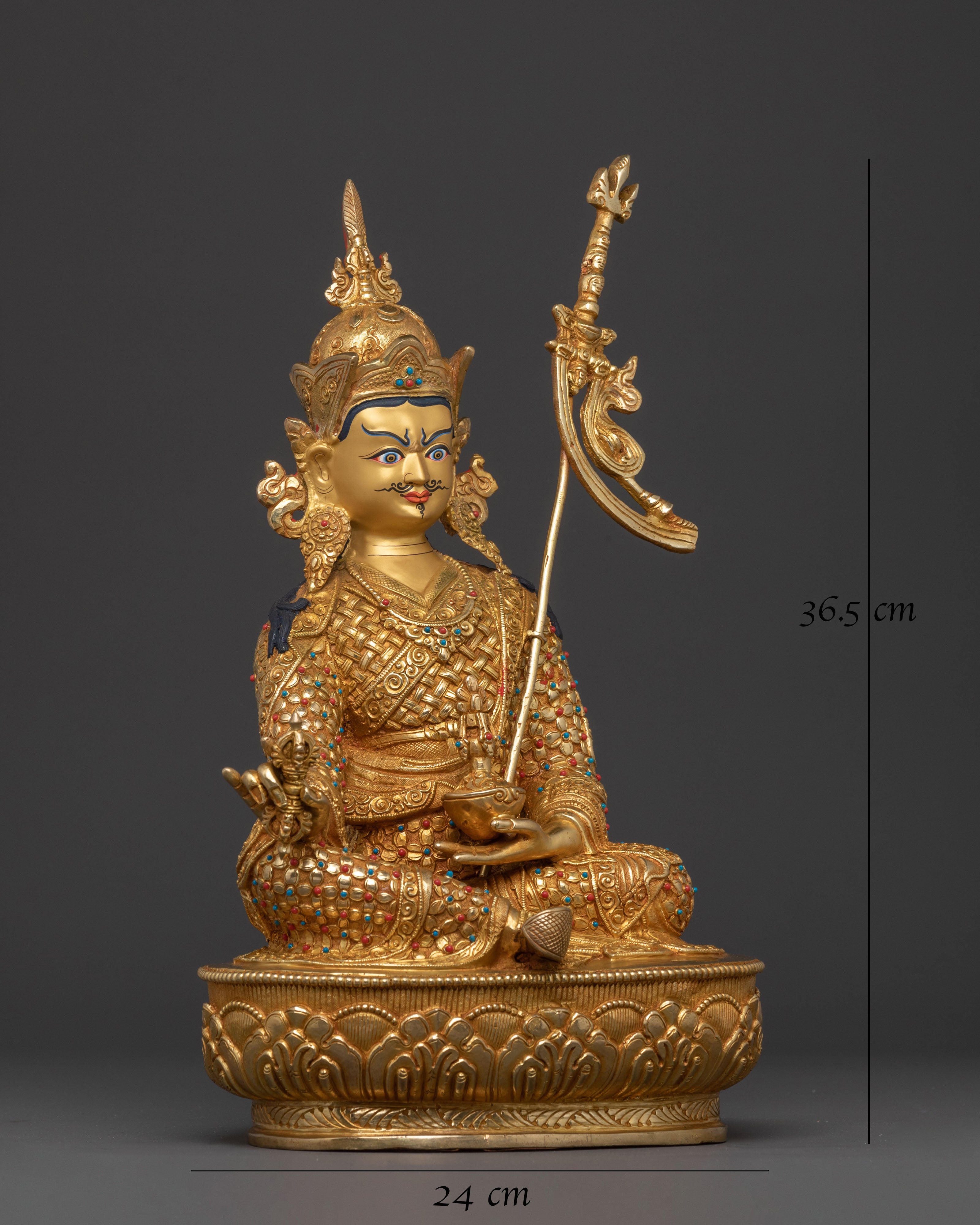 Lotus Born Guru Rinpoche Figure for Altar | Buddhist Home Decor