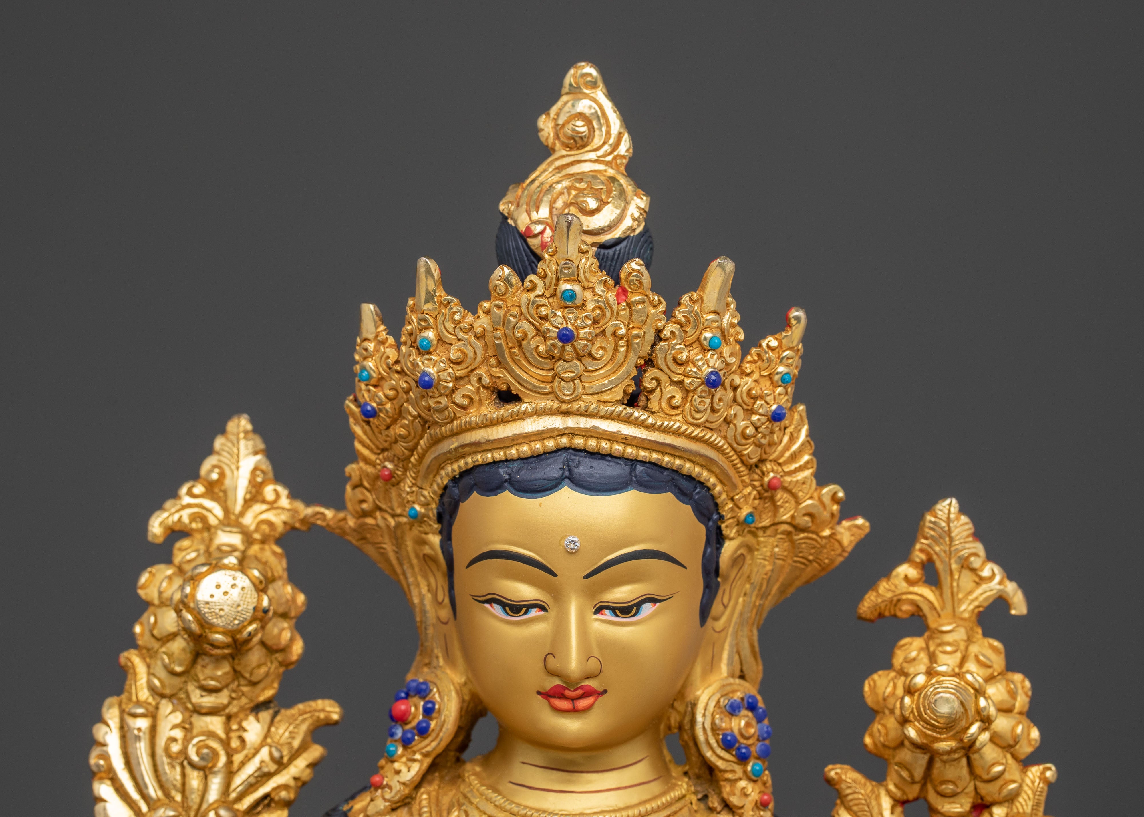 Green Tara Divine Feminine Statue: Goddess of Compassion