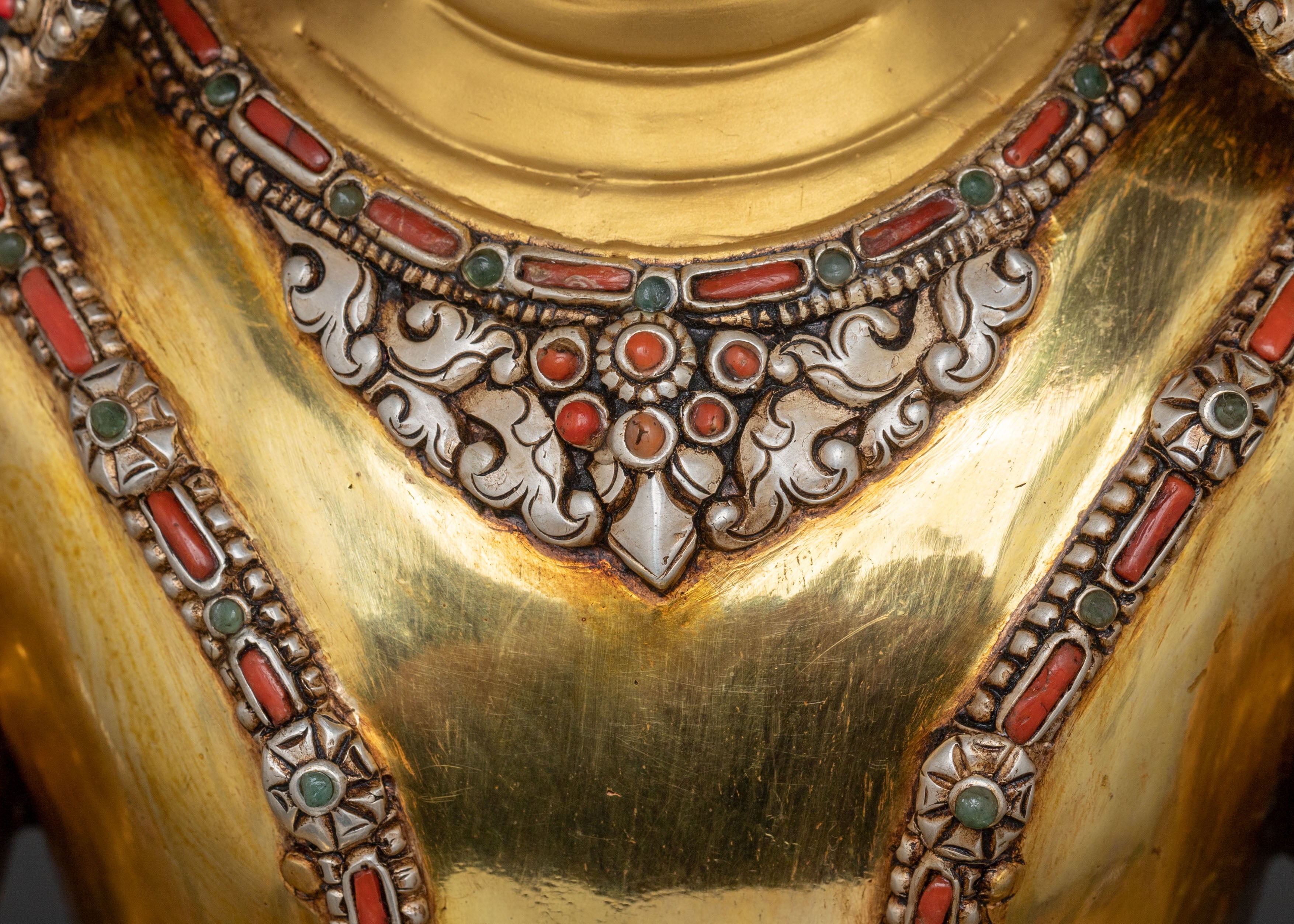 Amitayus 24k Gold Gilded Statue | Altar Home Decor
