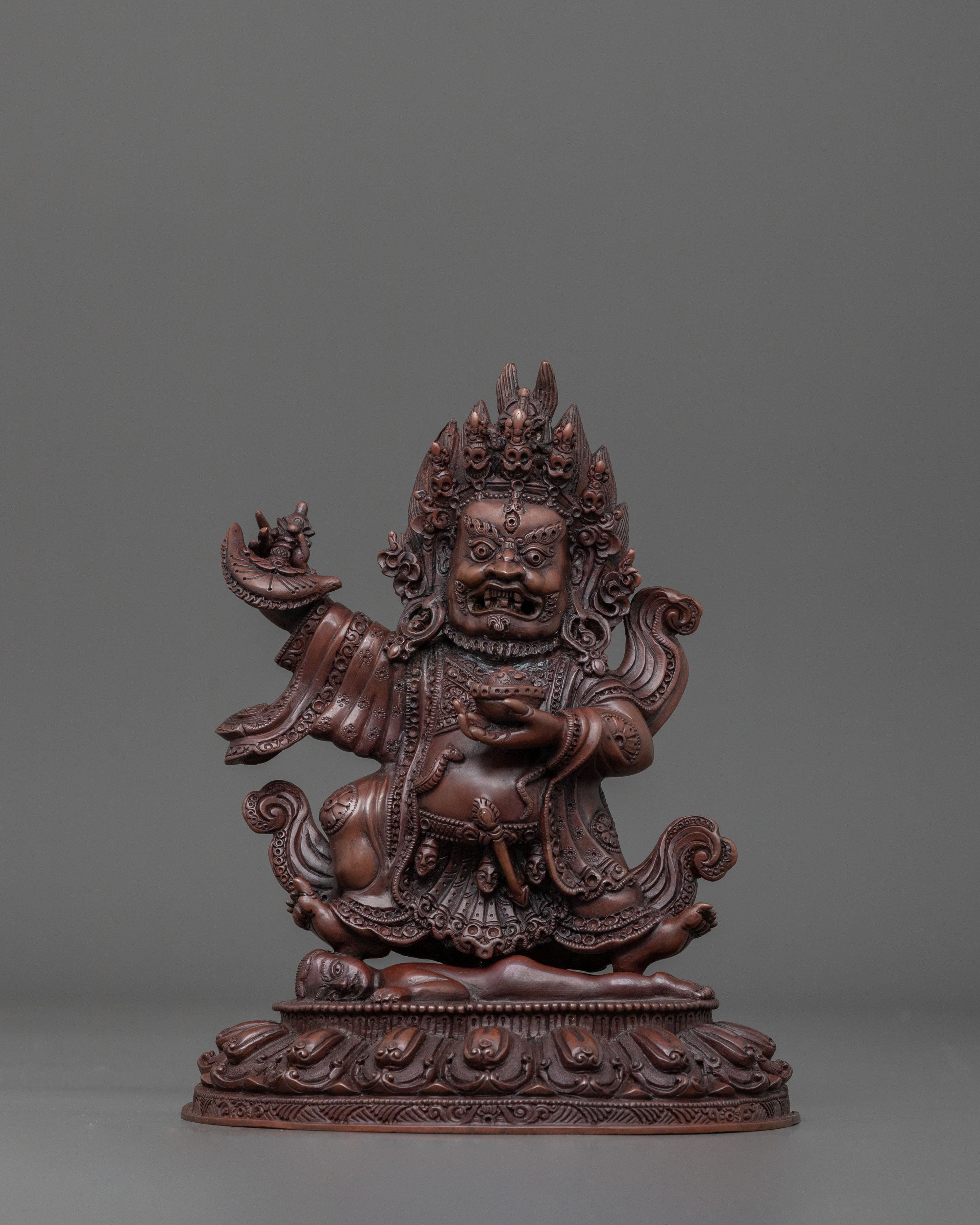Mahakala Bernakchen Spiritual Sculpture | Tibetan Wrathful Guardian