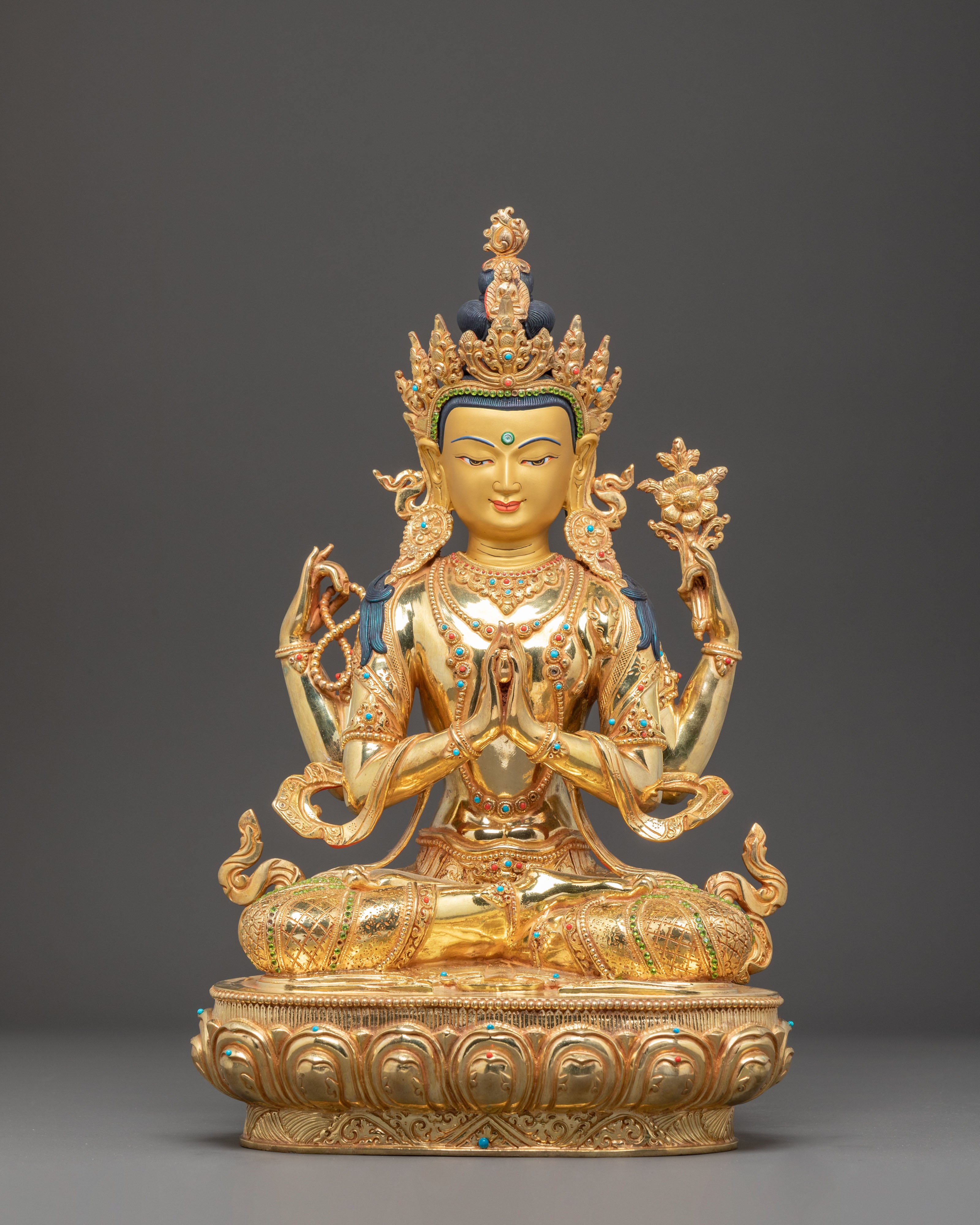 Handcrafted Chenrezig Statue: Infinite Compassion of All Buddhas
