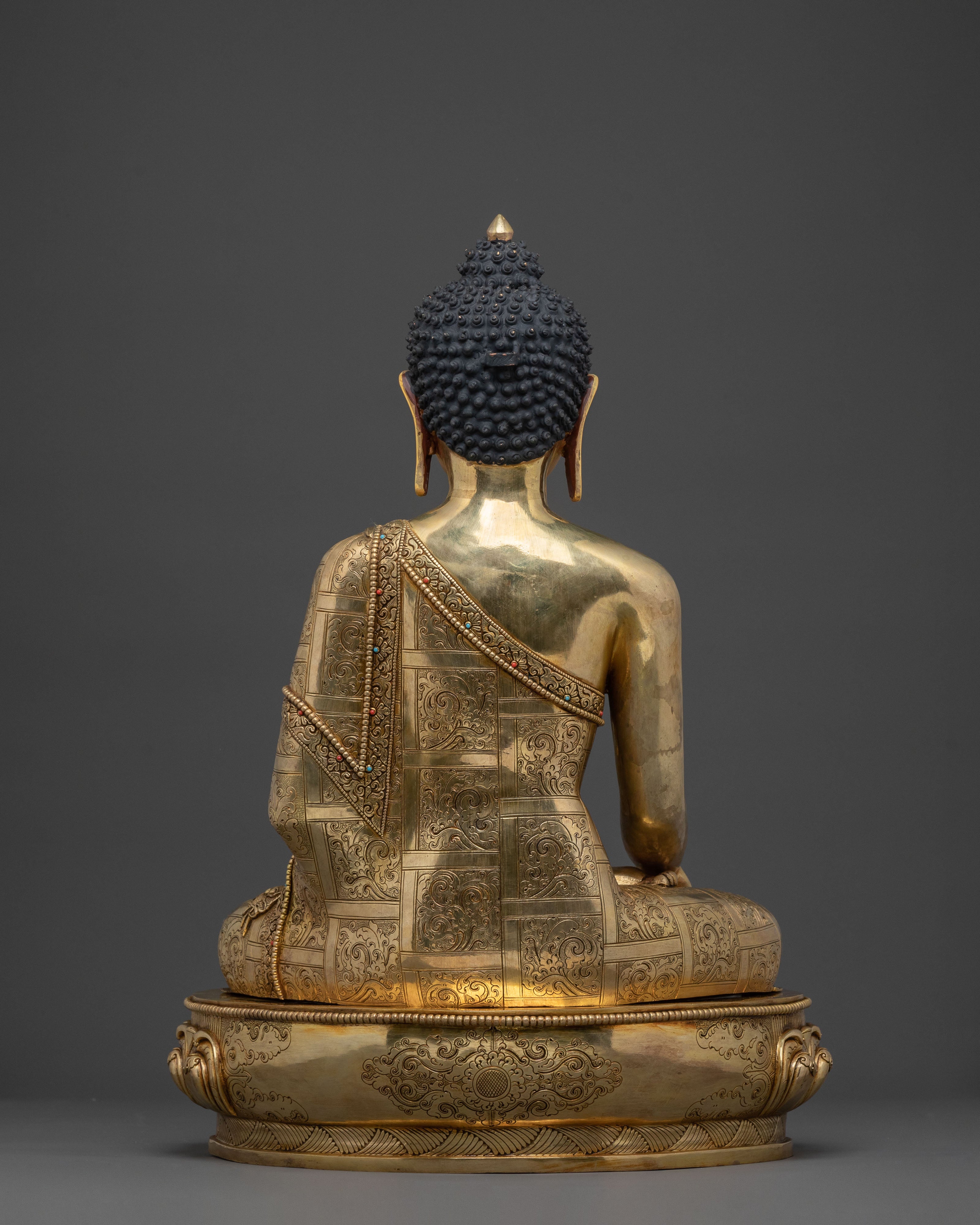 Shakyamuni Buddha with Disciples Handcrafted Statue Set