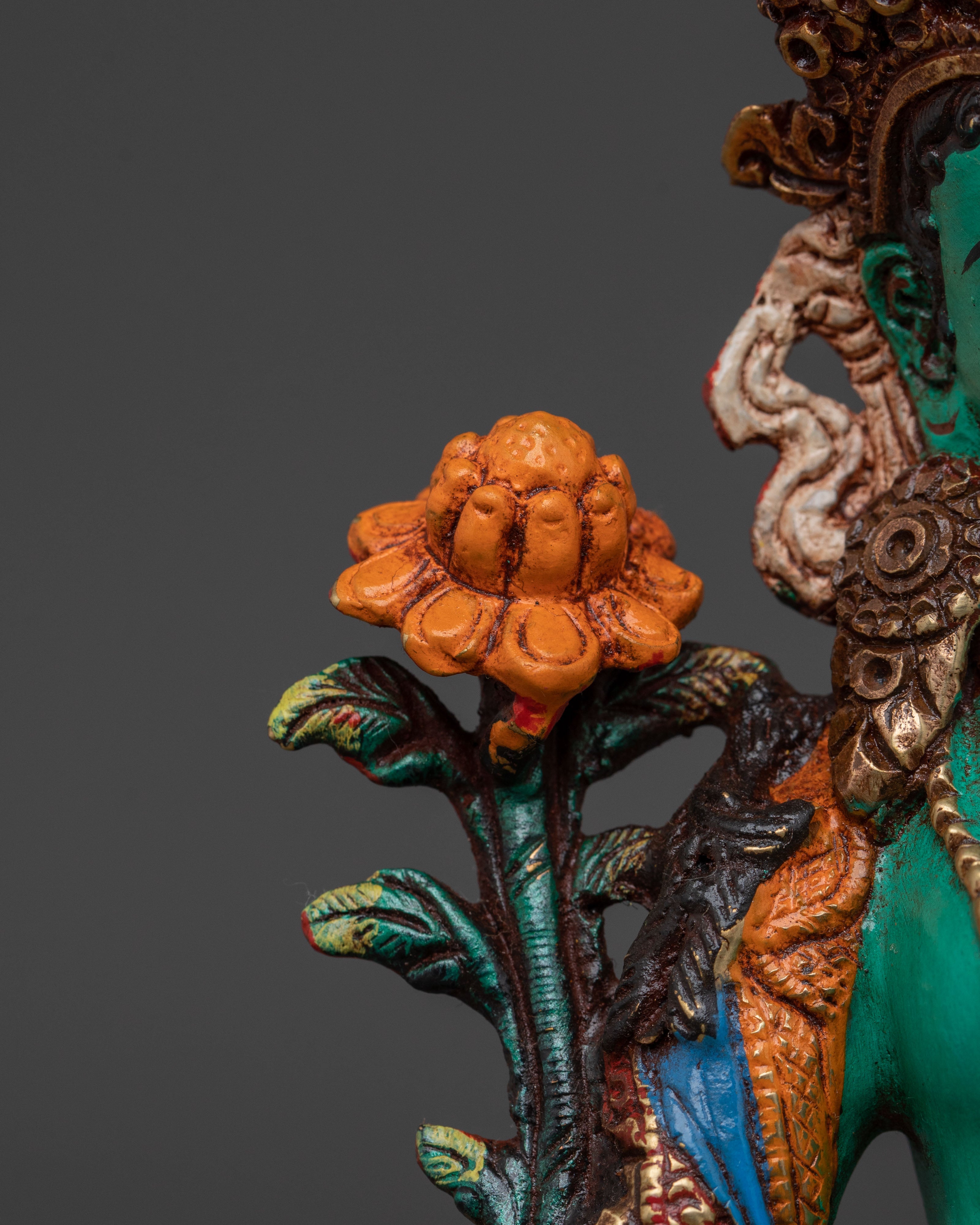 Goddess Shyama Tara Golden Statue | Protector of Compassion
