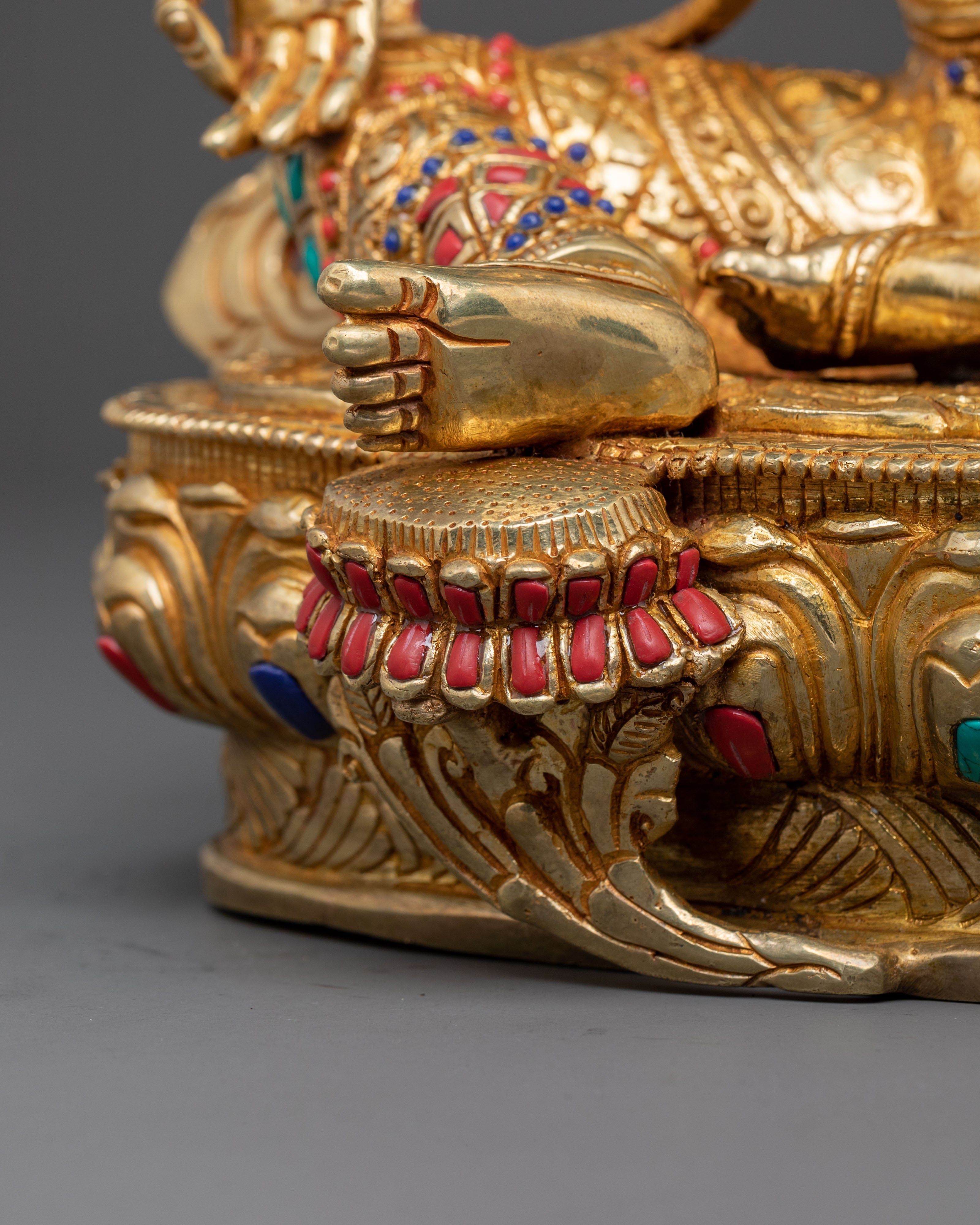Handcrafted Green Tara  Statue | Home Decor