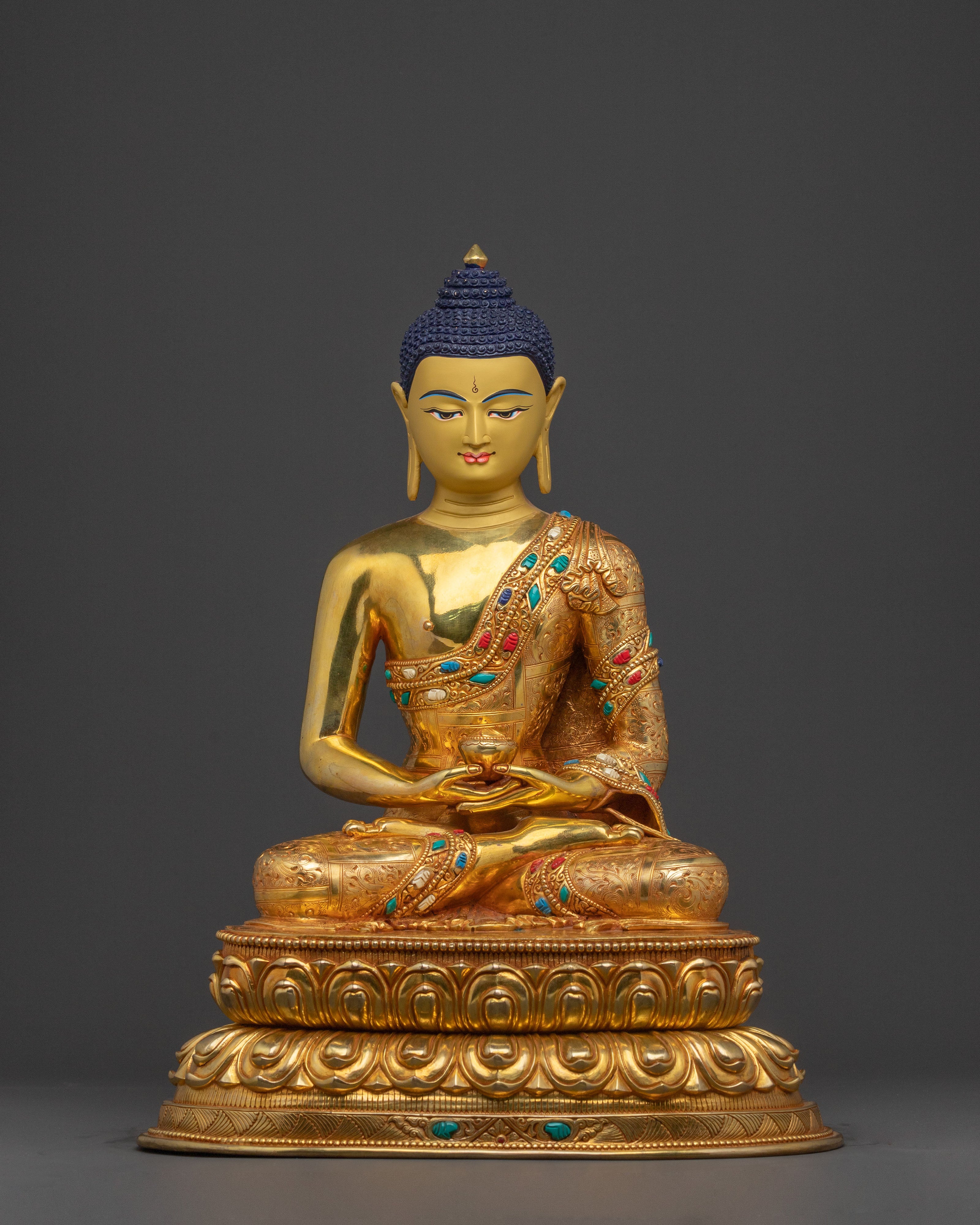 Amitabha Buddha Divine Peace Statue – Hand-Gilded Art