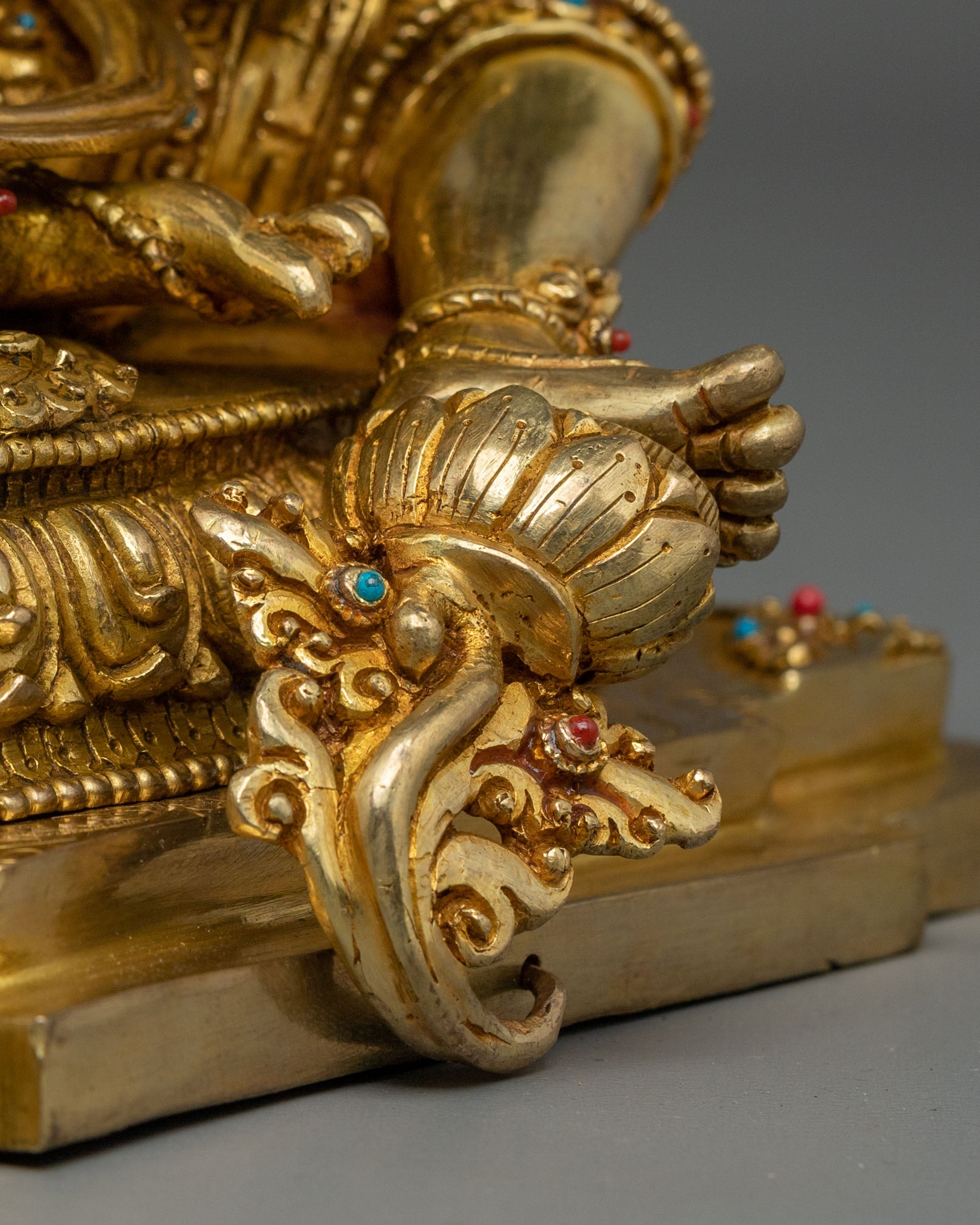 Vajrasattva Handcrafted 24K Gold Gilded Statue