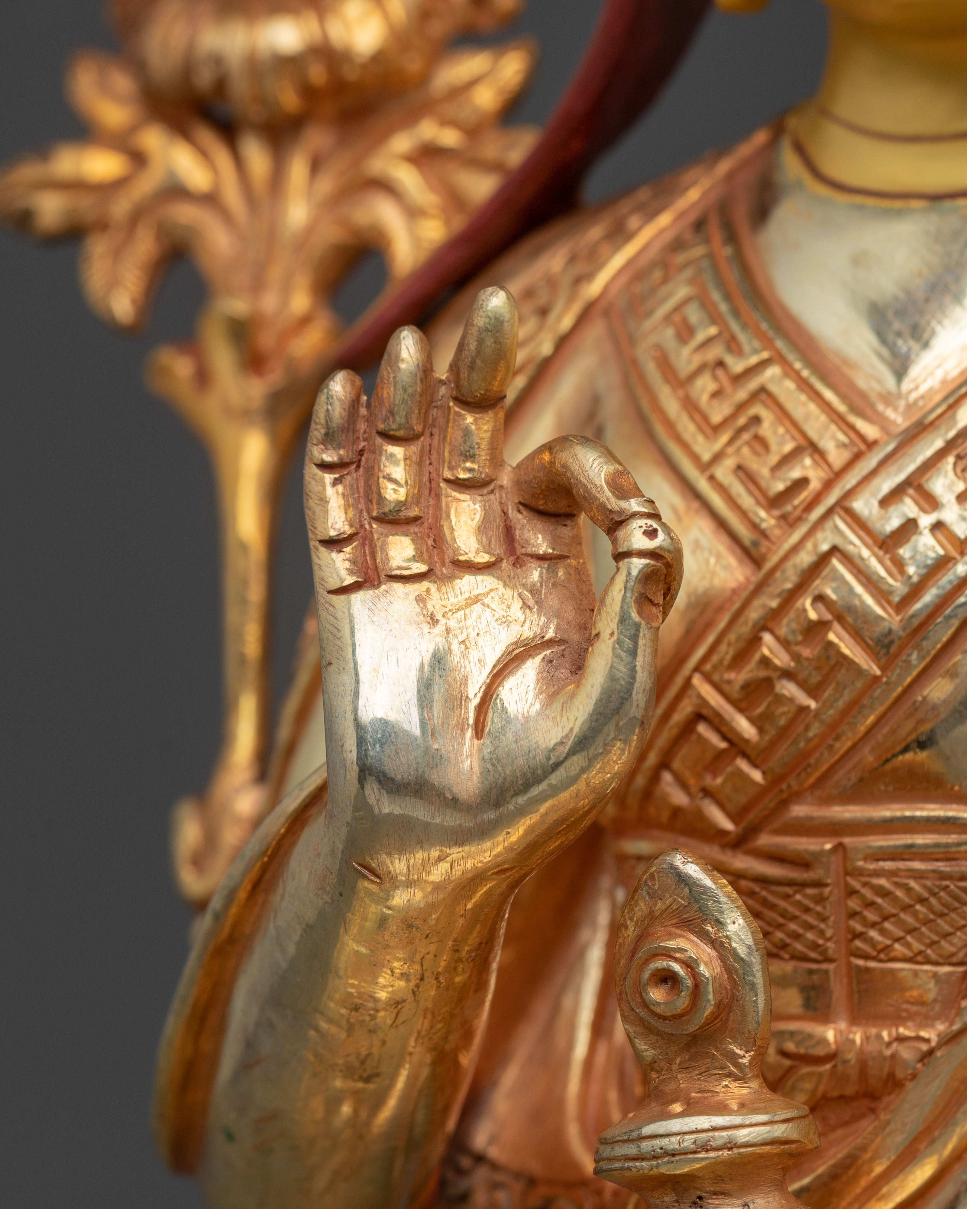 Tsongkhapa Golden Sculpture | Tibetan Buddhist Master