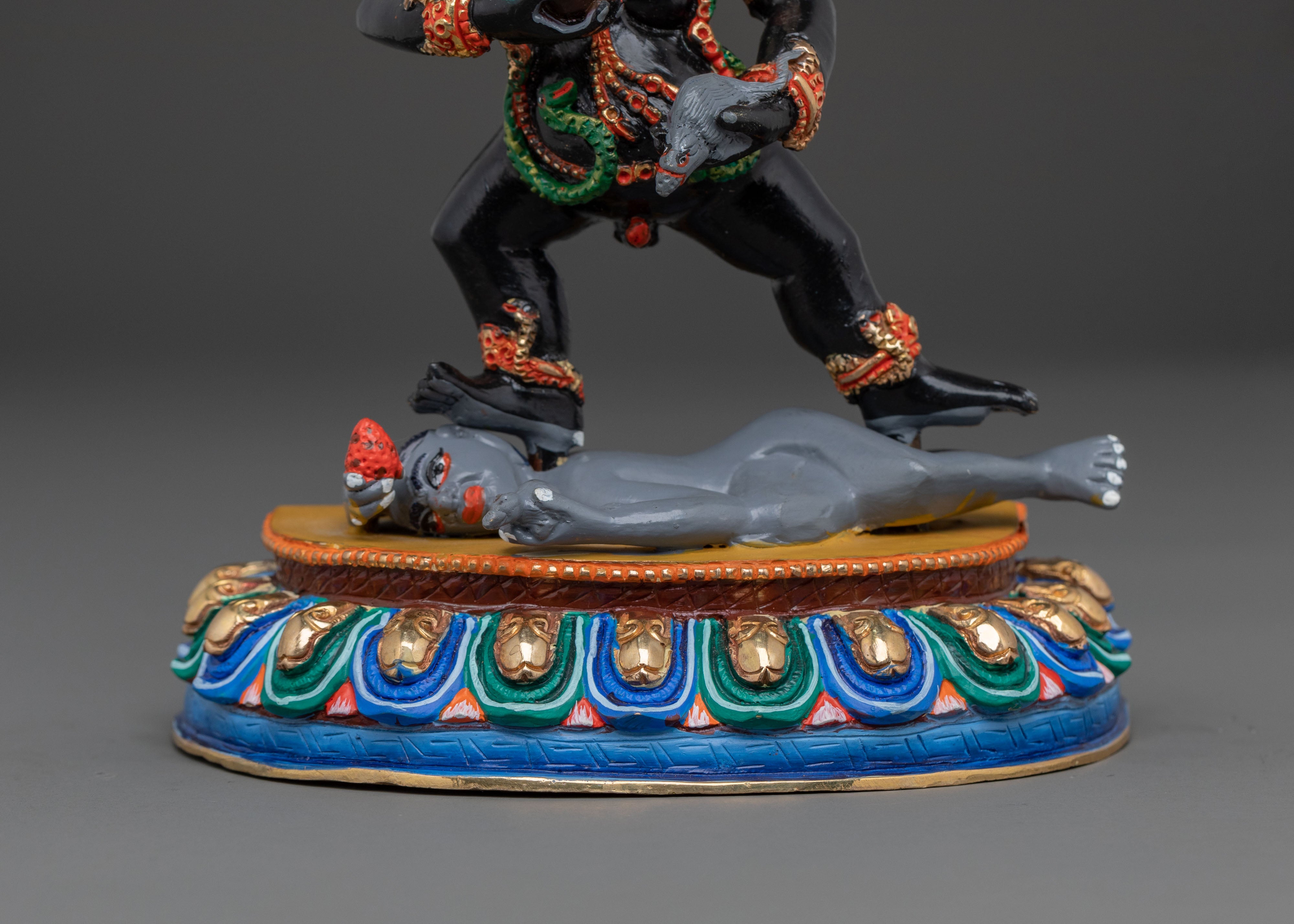 Black Dzambhala Divine Figurine | Wealth Deity of Prosperity