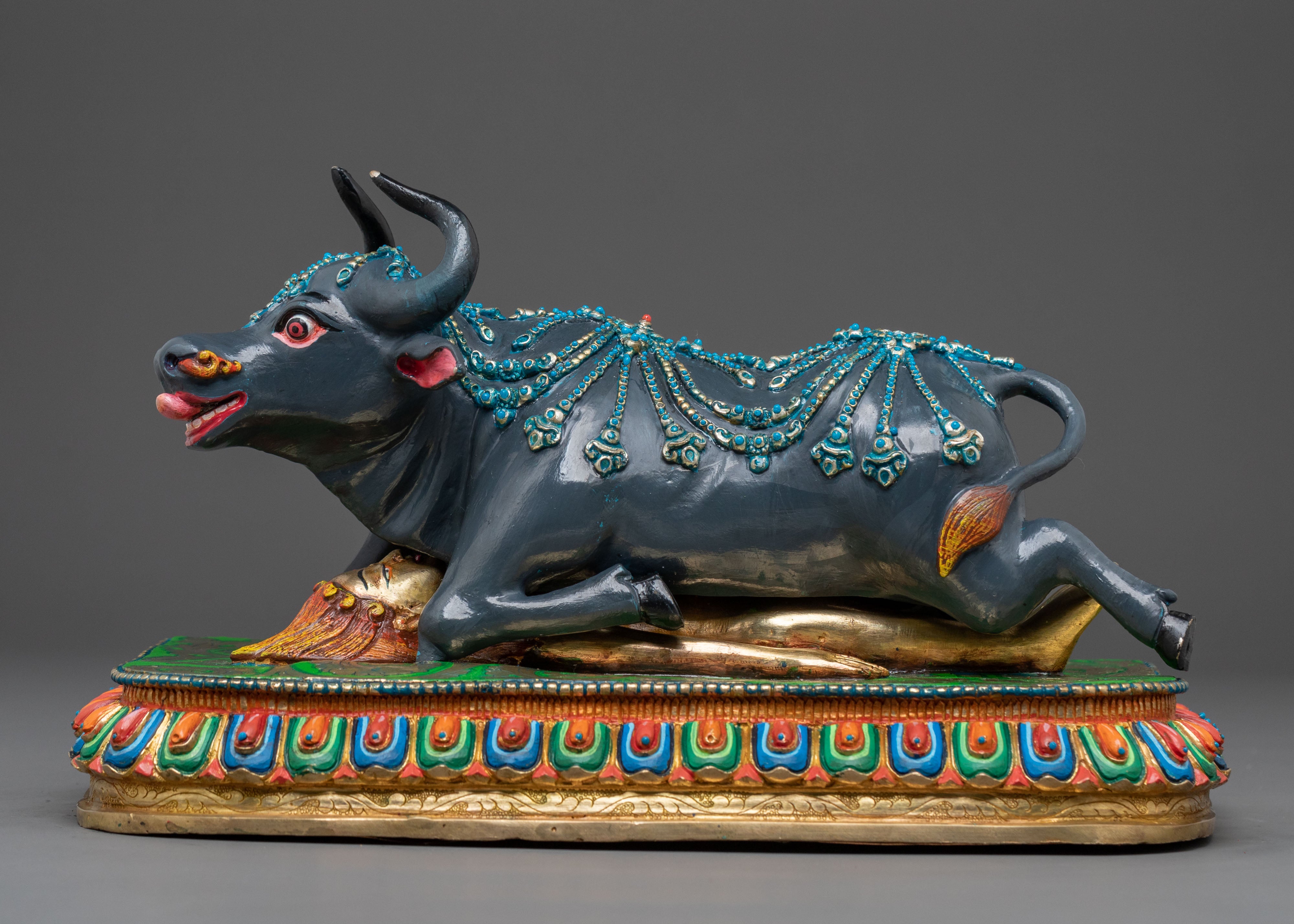 Yama Dharmaraja Sculpture with Copper Body