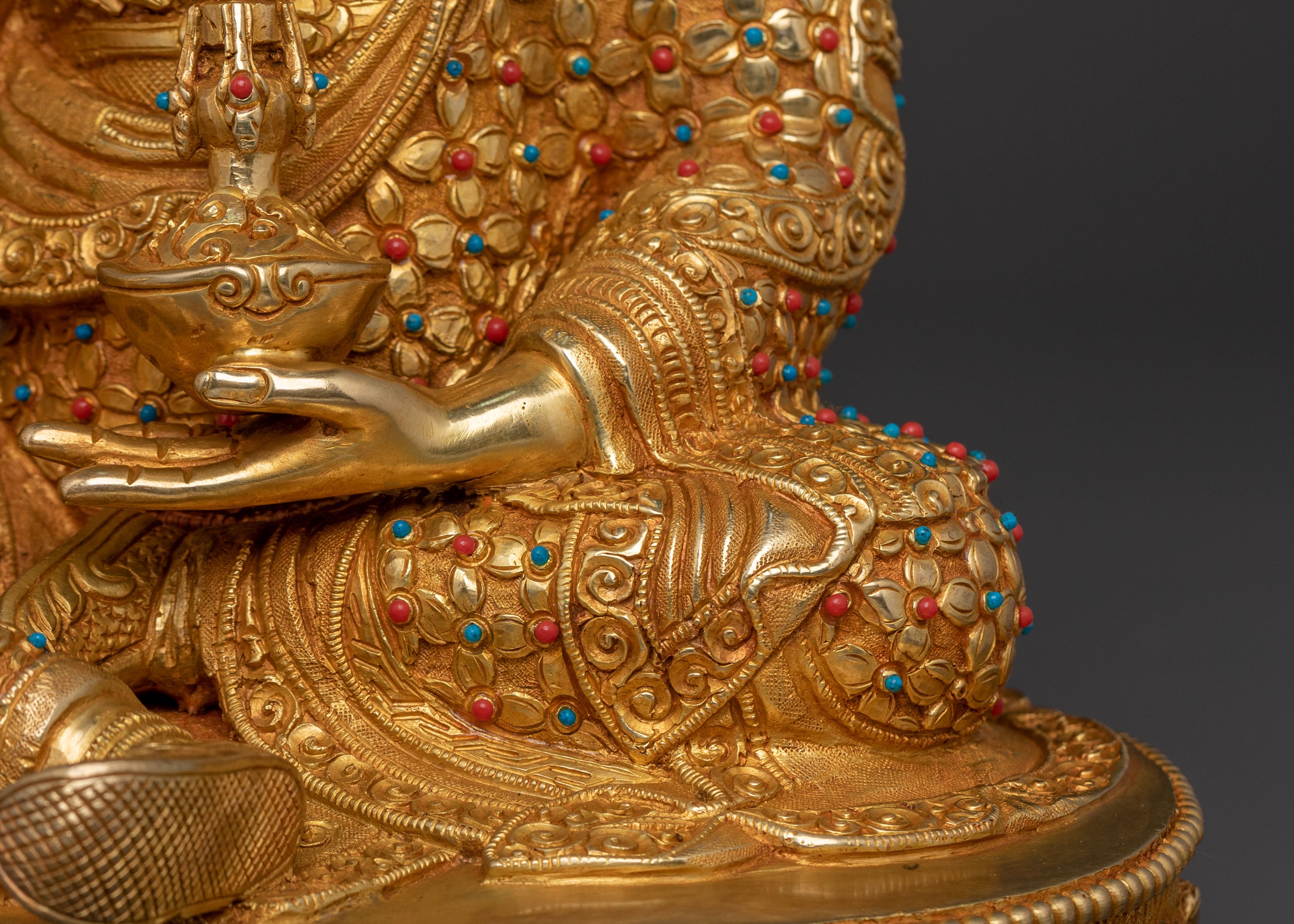 Lotus Born Guru Rinpoche Figure for Altar | Buddhist Home Decor