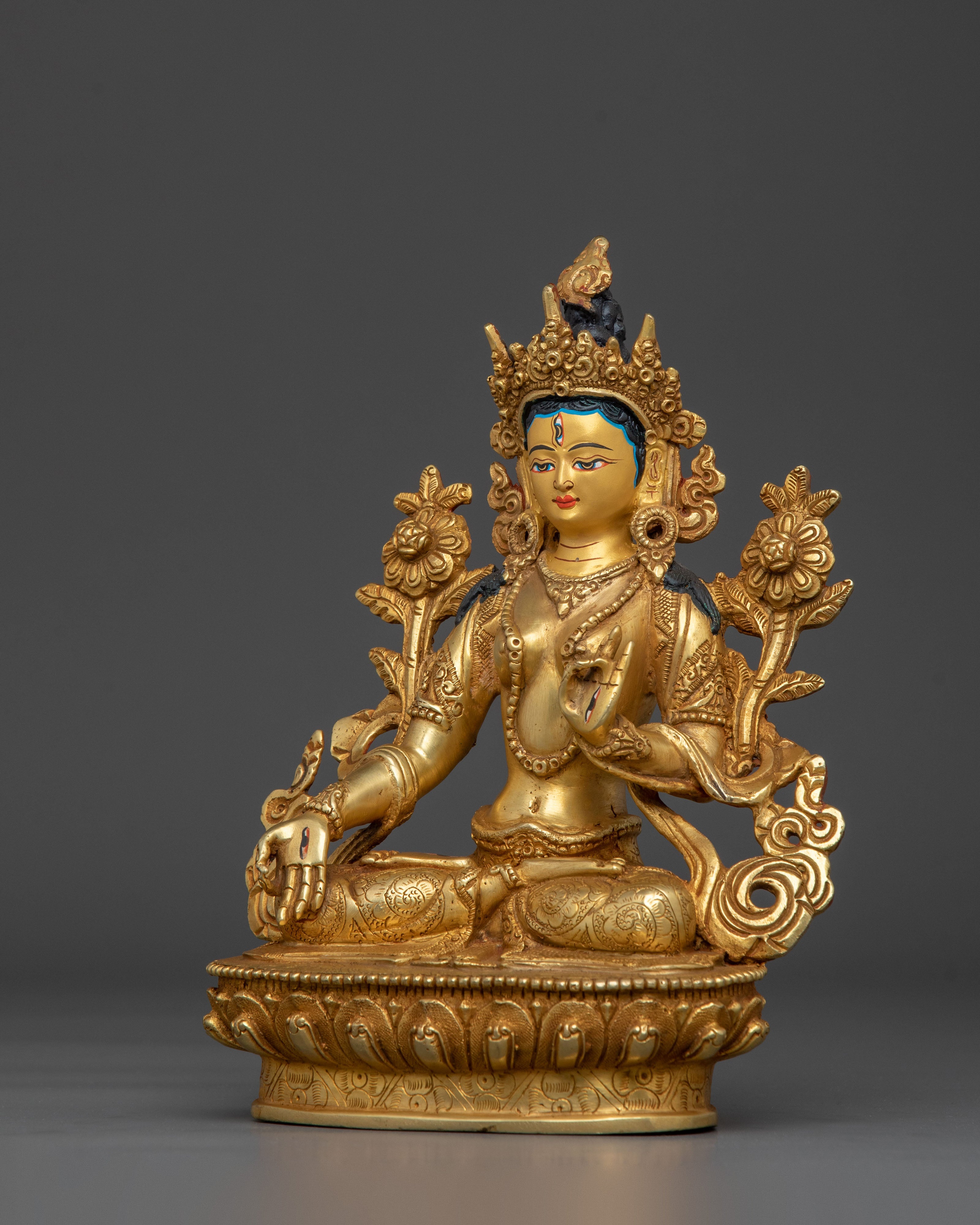 Handcrafted White Tara Statue | Tibetan Buddhist Goddess