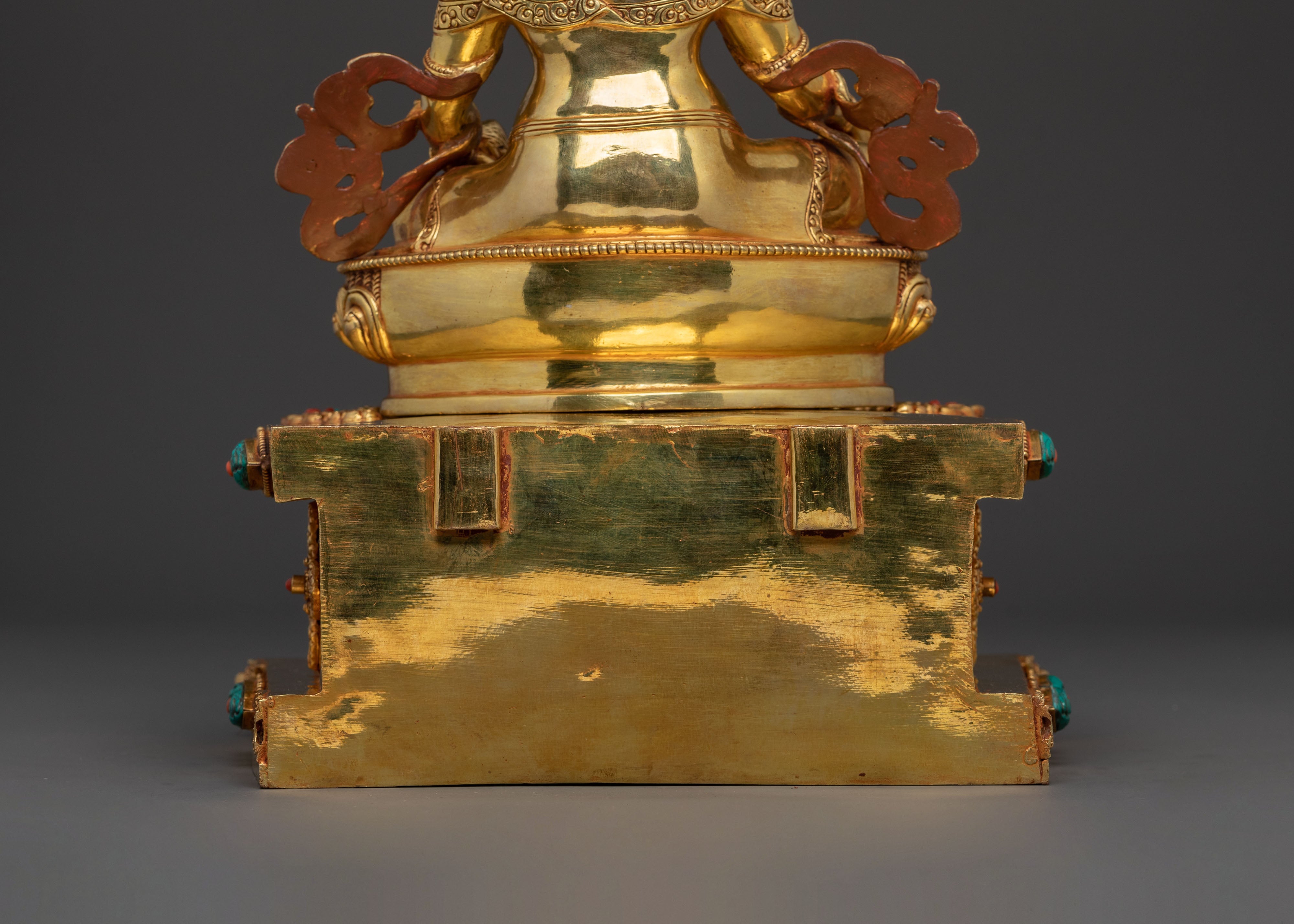 Dzambhala Ritual Statue on Throne | Wealth God