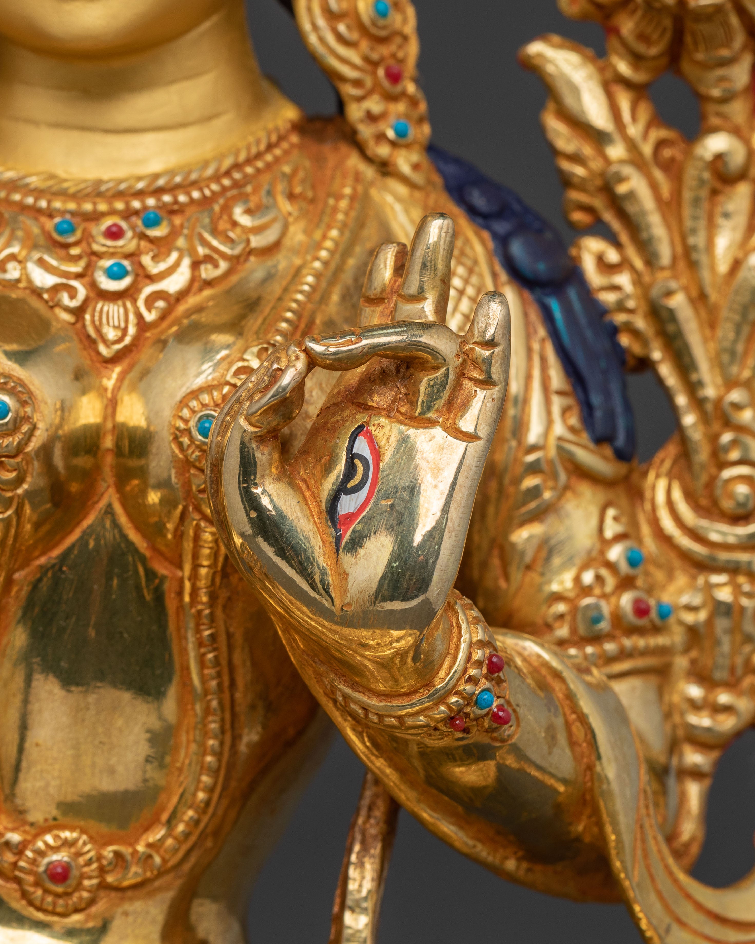 Goddess White Tara Traditional Statue for Altar Decor