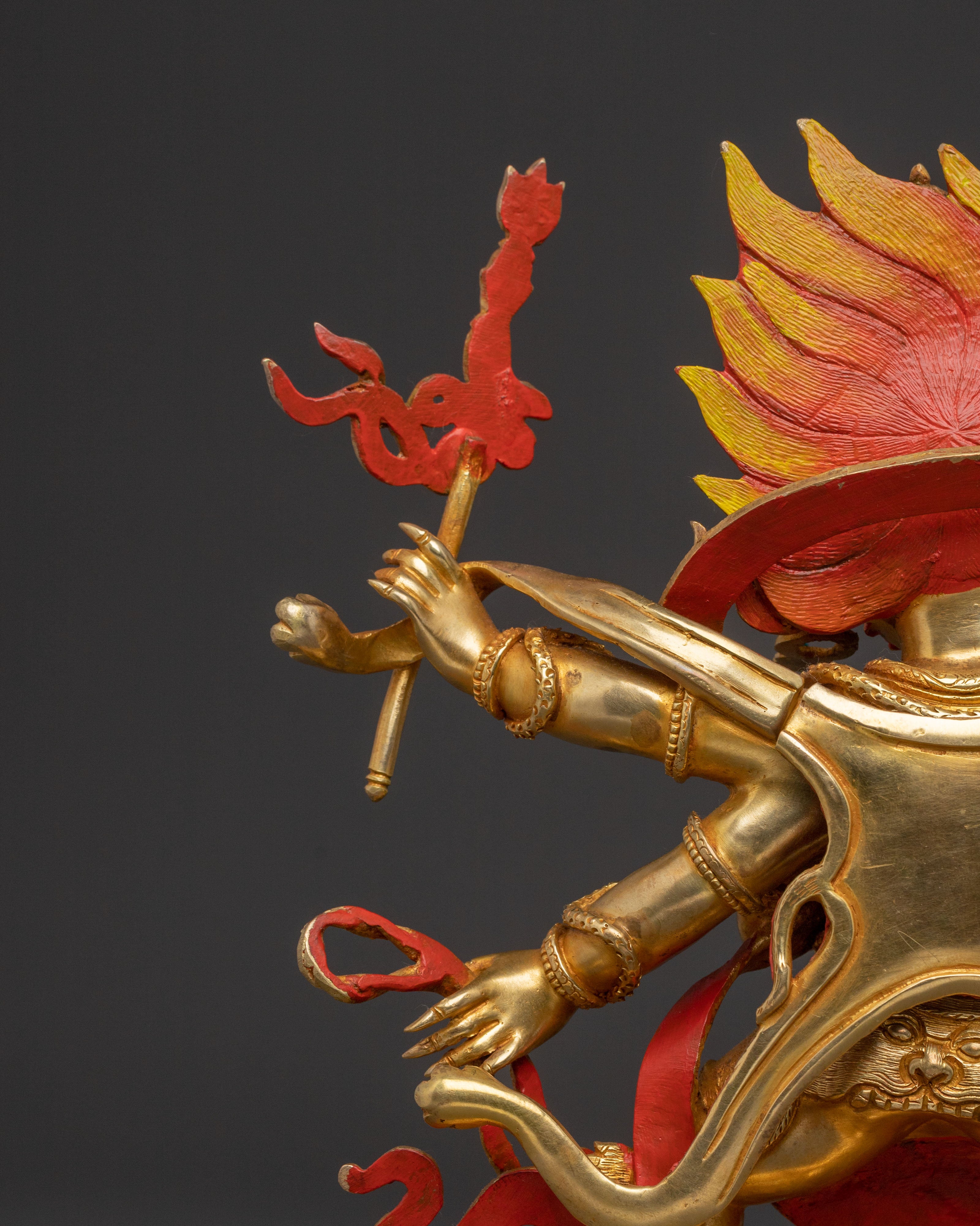Six Armed Mahakala Traditional Statue | Sacred Icon