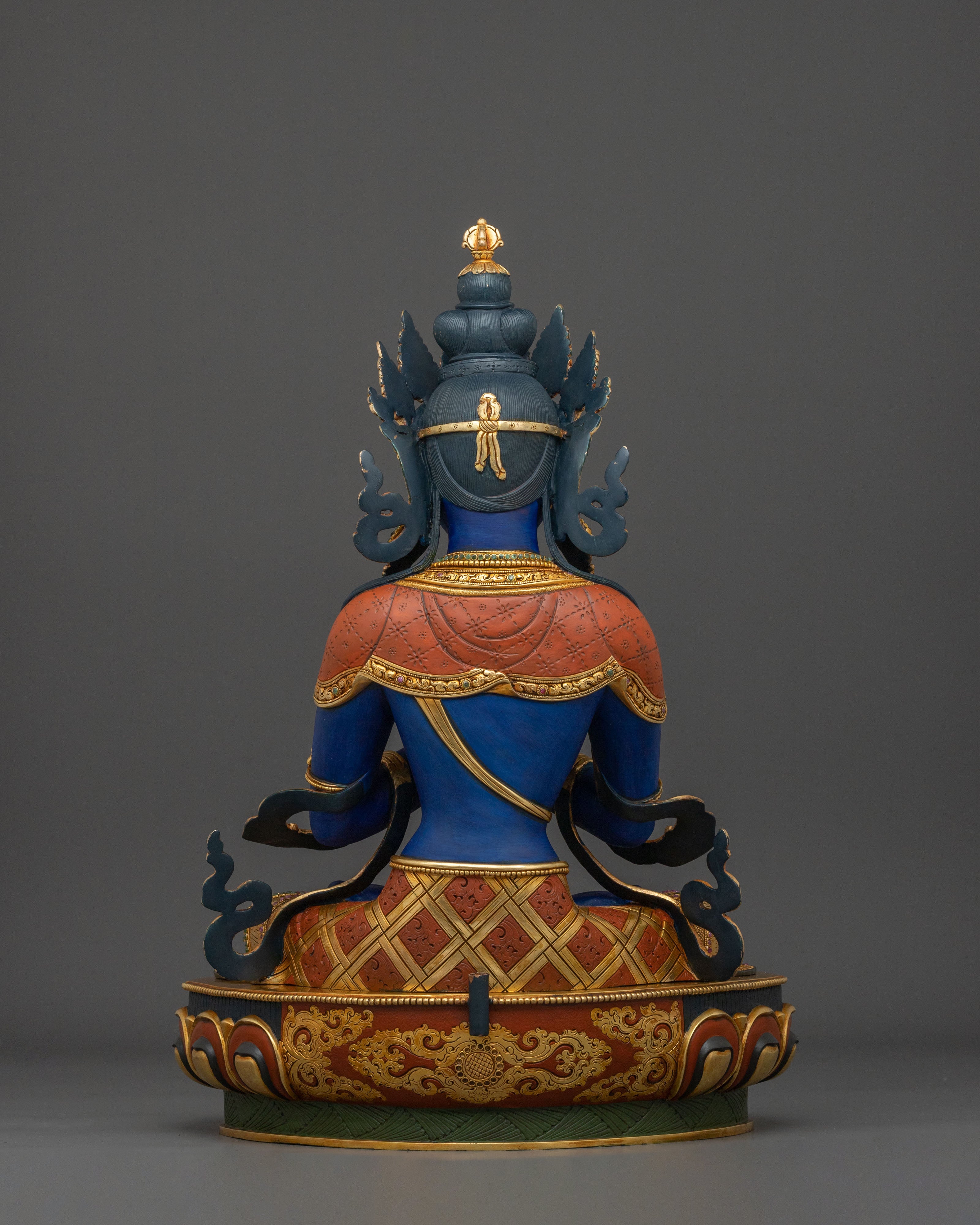 Vajradhara Statue | Exquisite 24K Gold Gilded Figurine