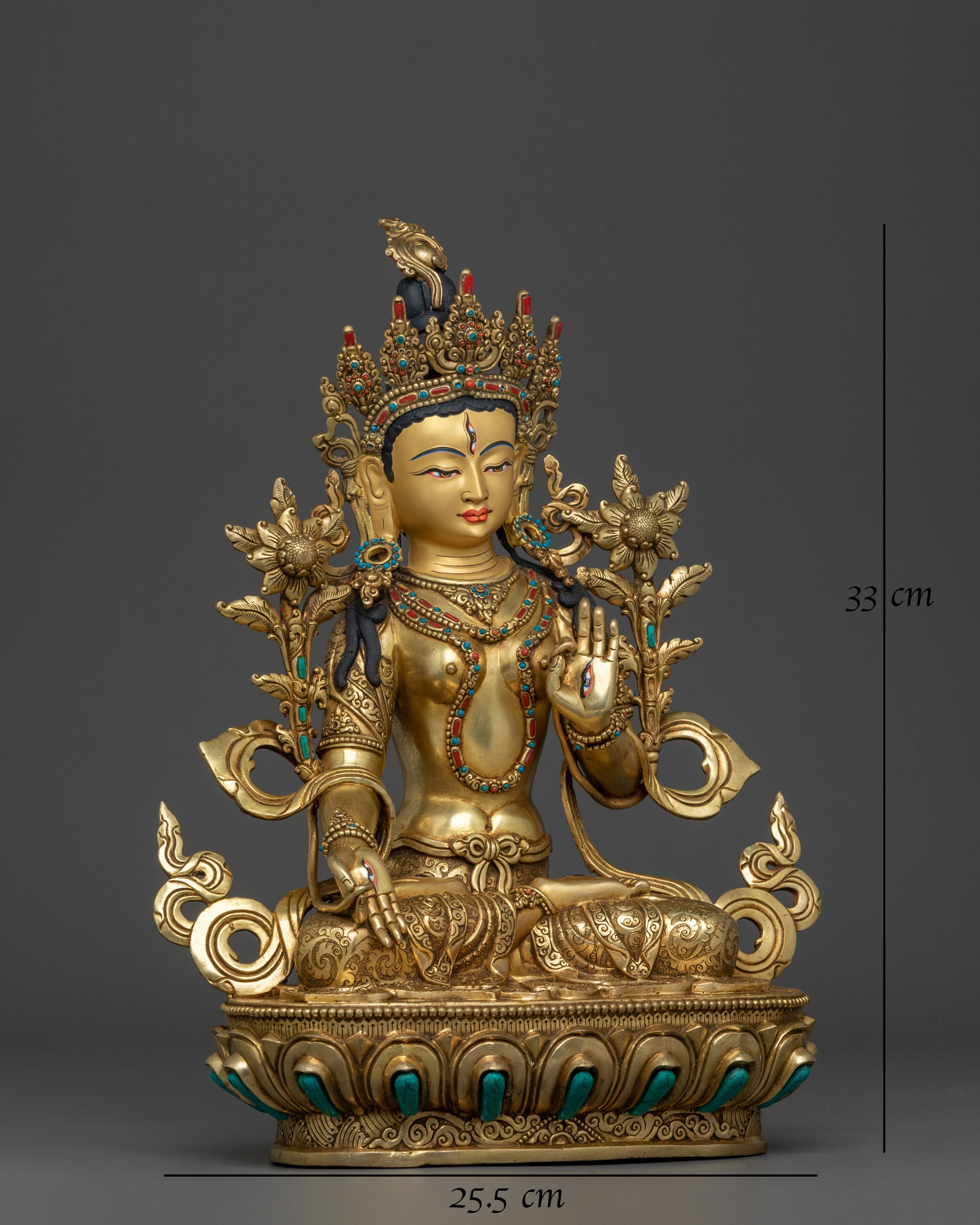 White Tara Sacred Figurine | Tibetan Buddhist Goddess