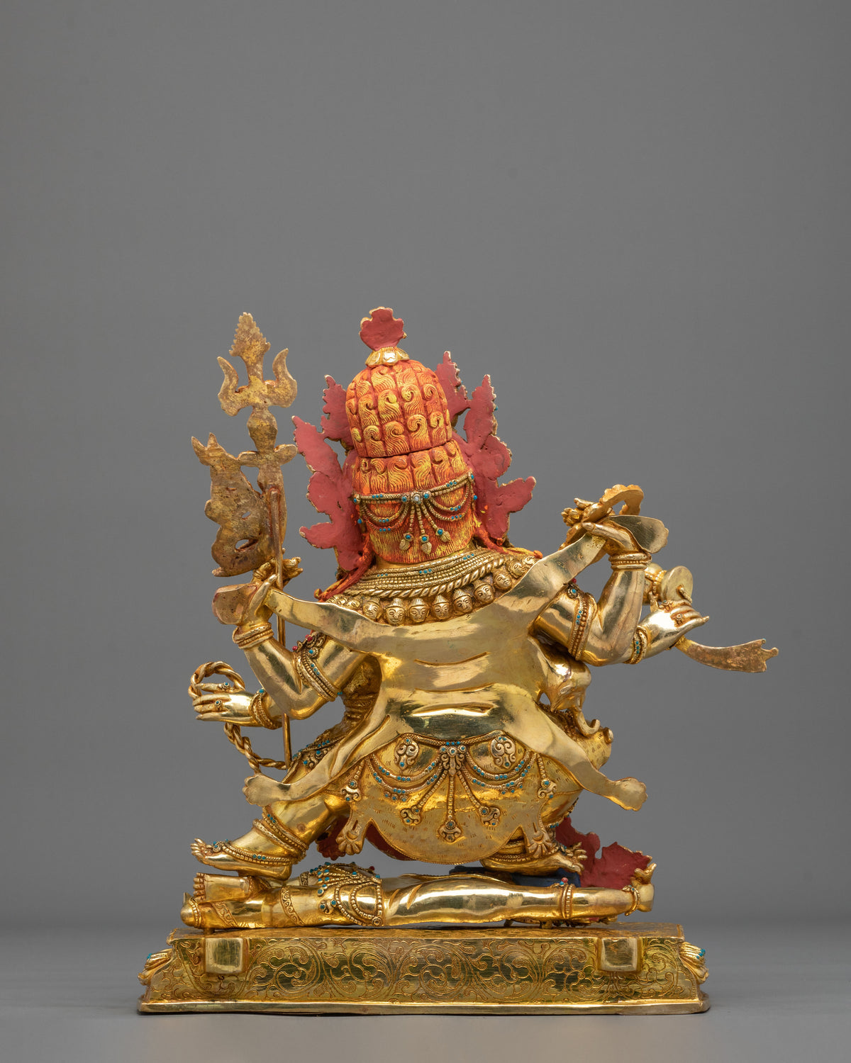 Six Armed Mahakala Copper Figurine | Tibetan Buddhist Protector