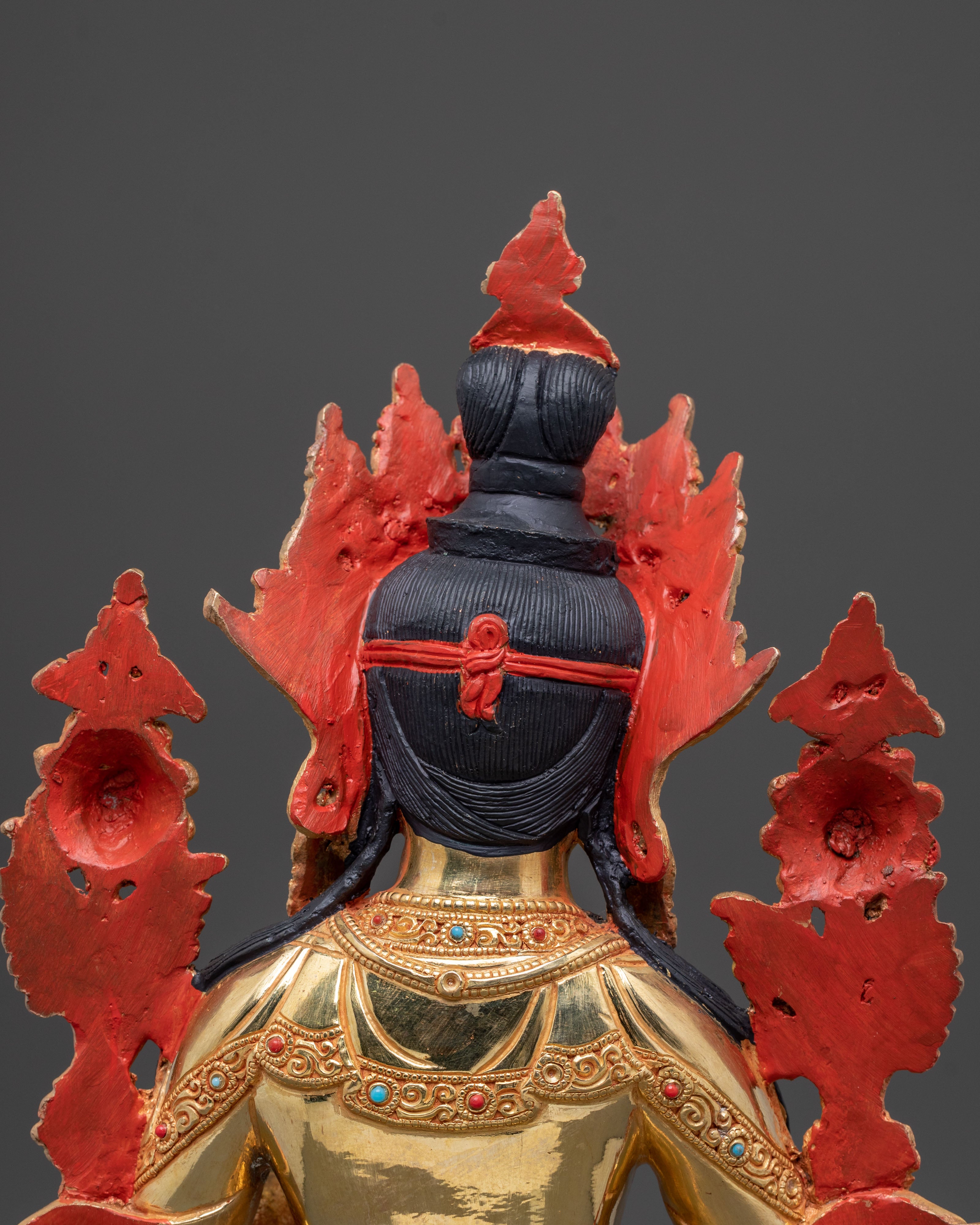 Protector Green Tara Golden Statue: Handcrafted Serenity