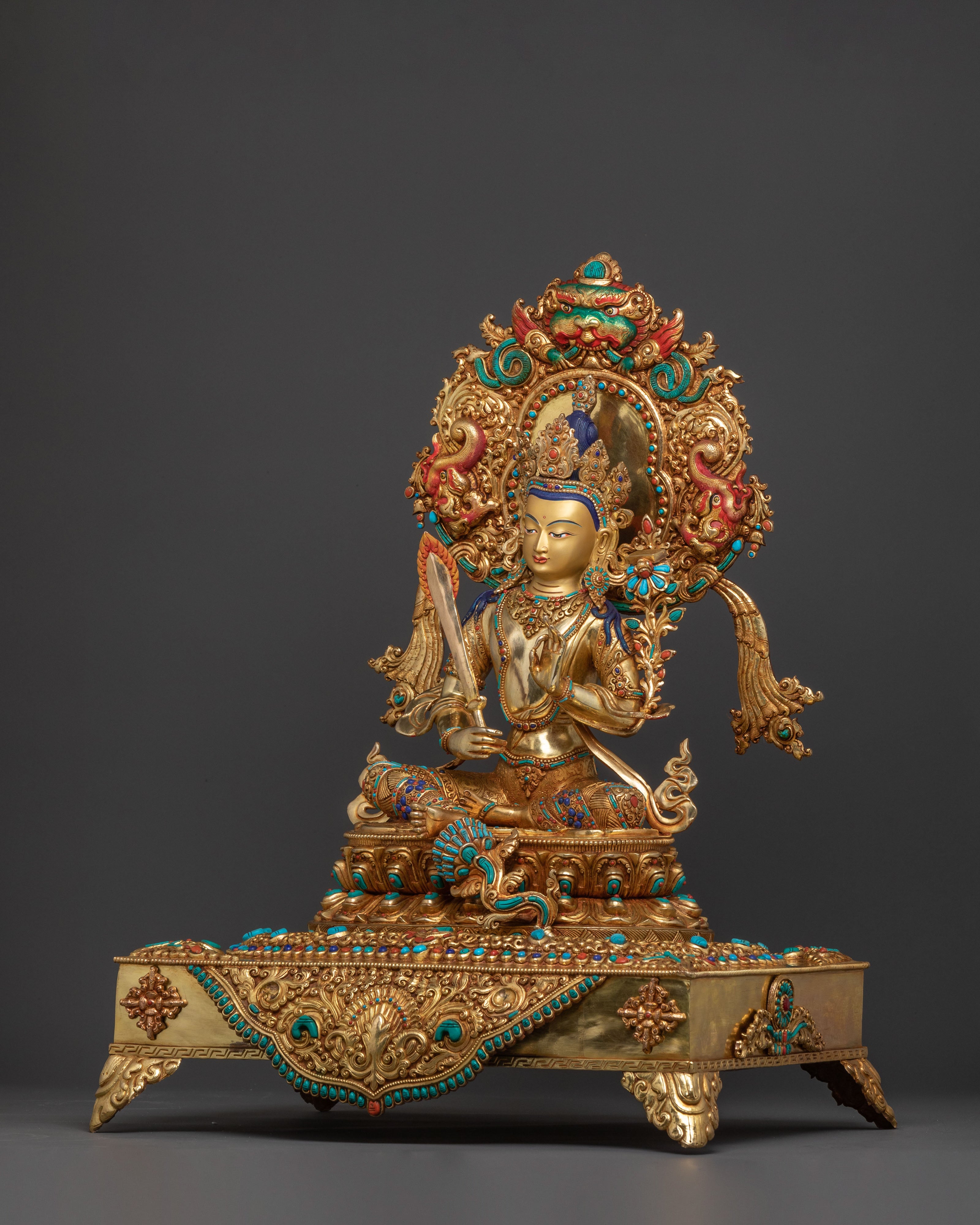 Manjushri Sacred Statue | Flaming Wisdom