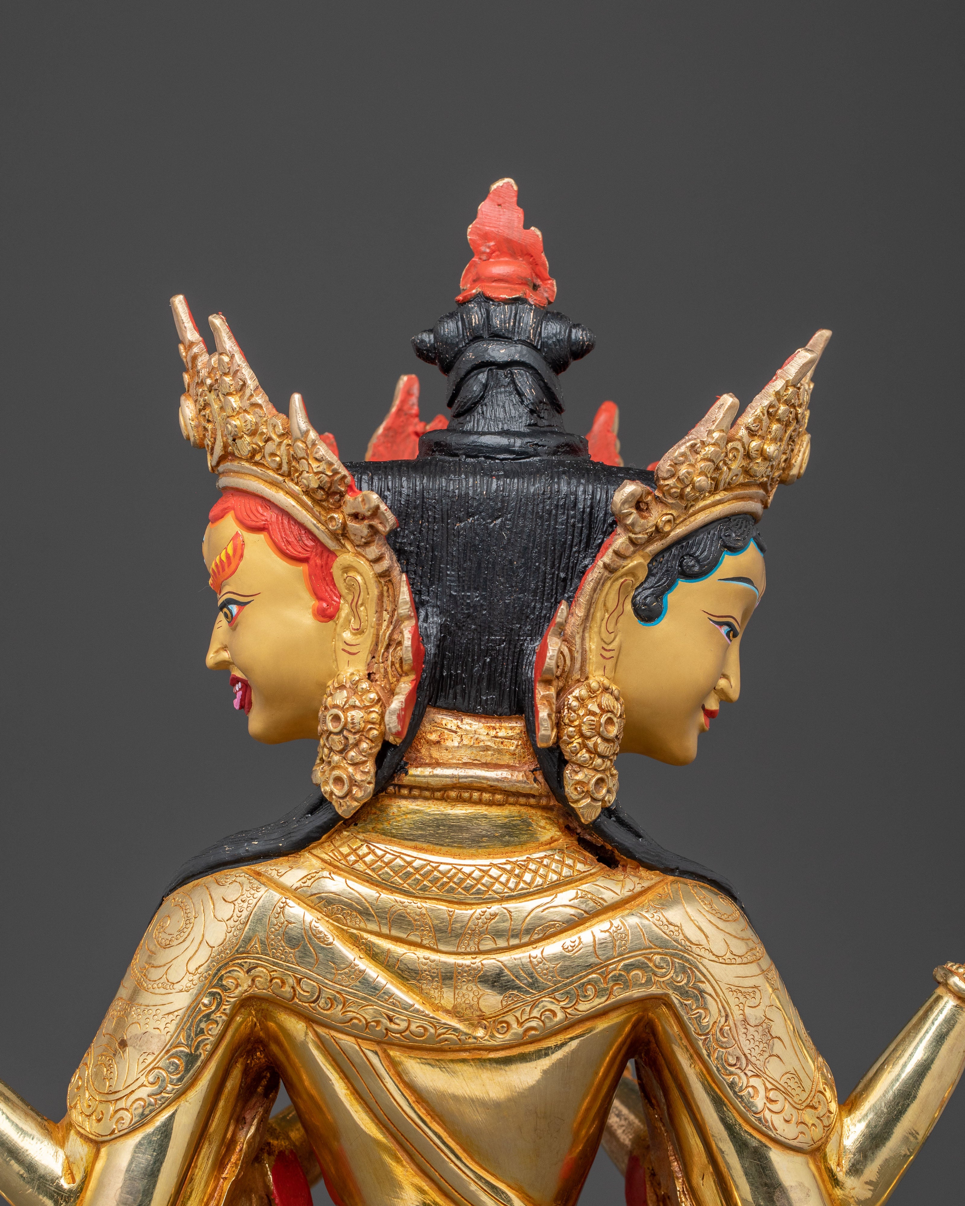 Namgyalma Spiritual Statue: Radiant 24K Gold Gilded Copper