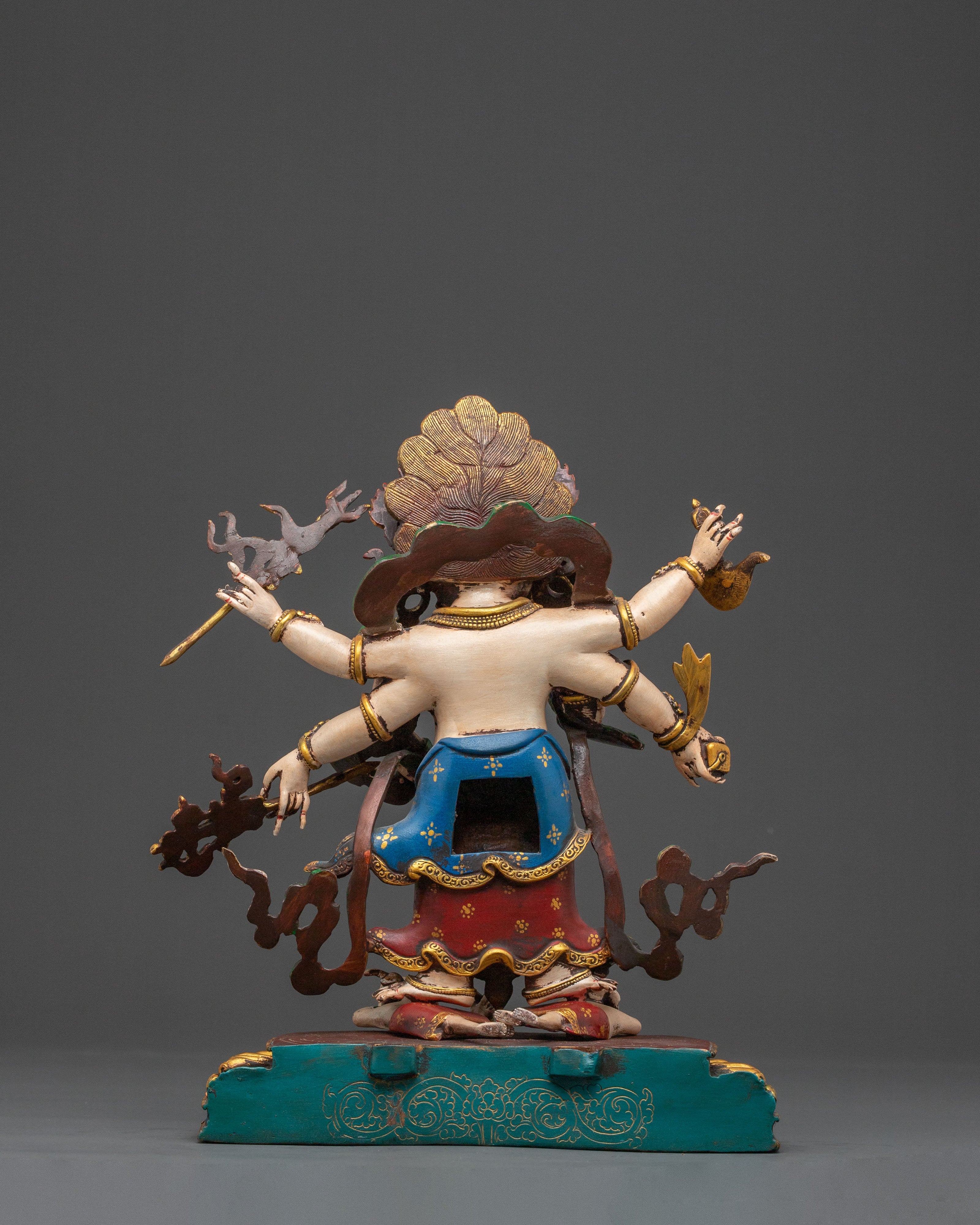 White Mahakala Buddhist Guardian | Handcrafted Statue