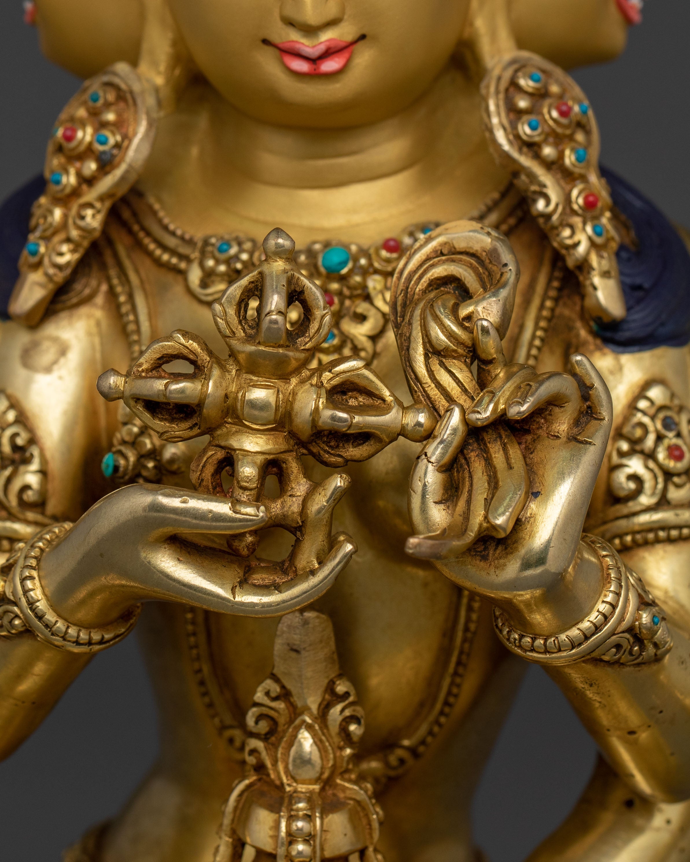 Namgyalma Three Faced Deity Sculpture