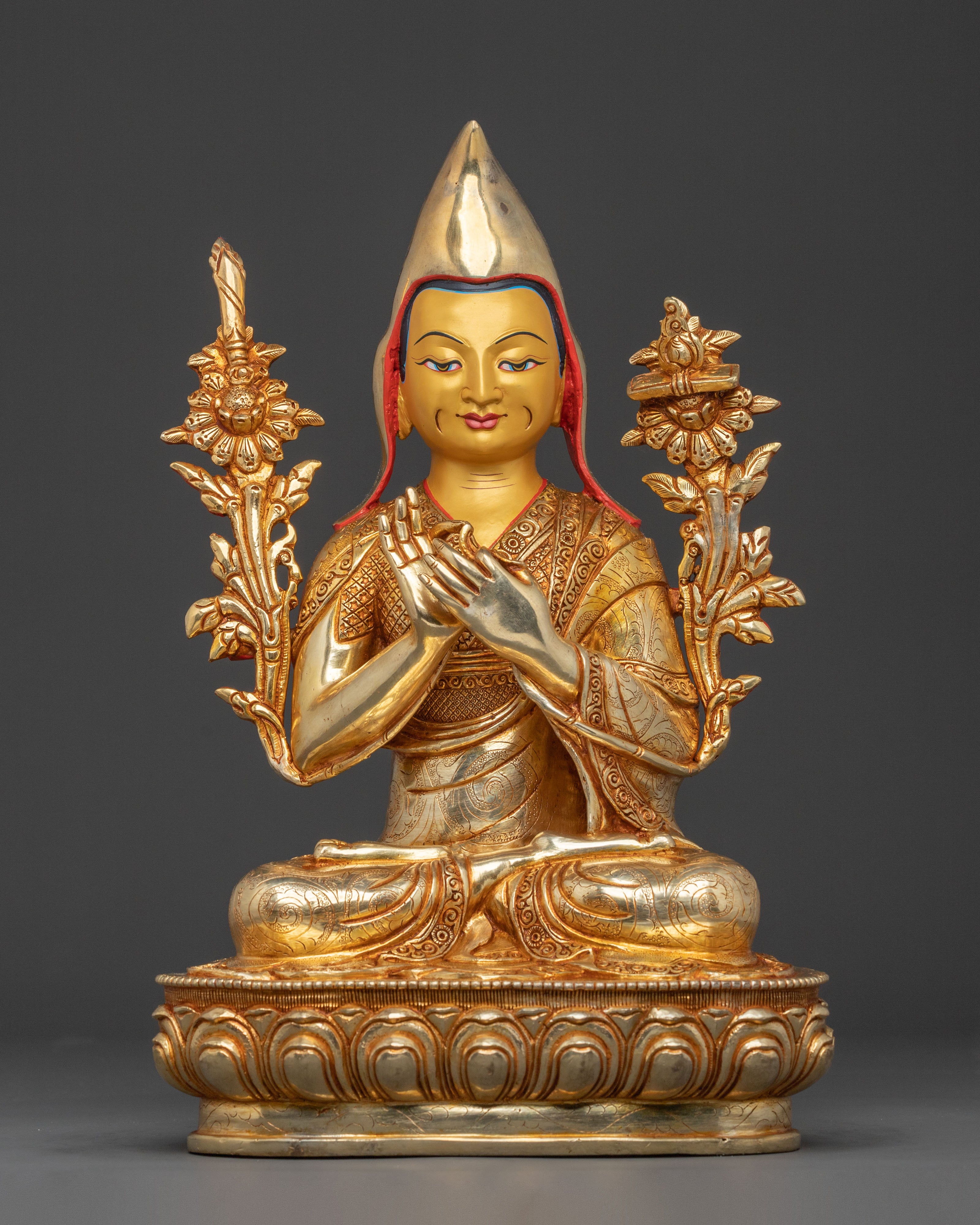 Tsongkhapa Statue with Disciples | Buddhist Master