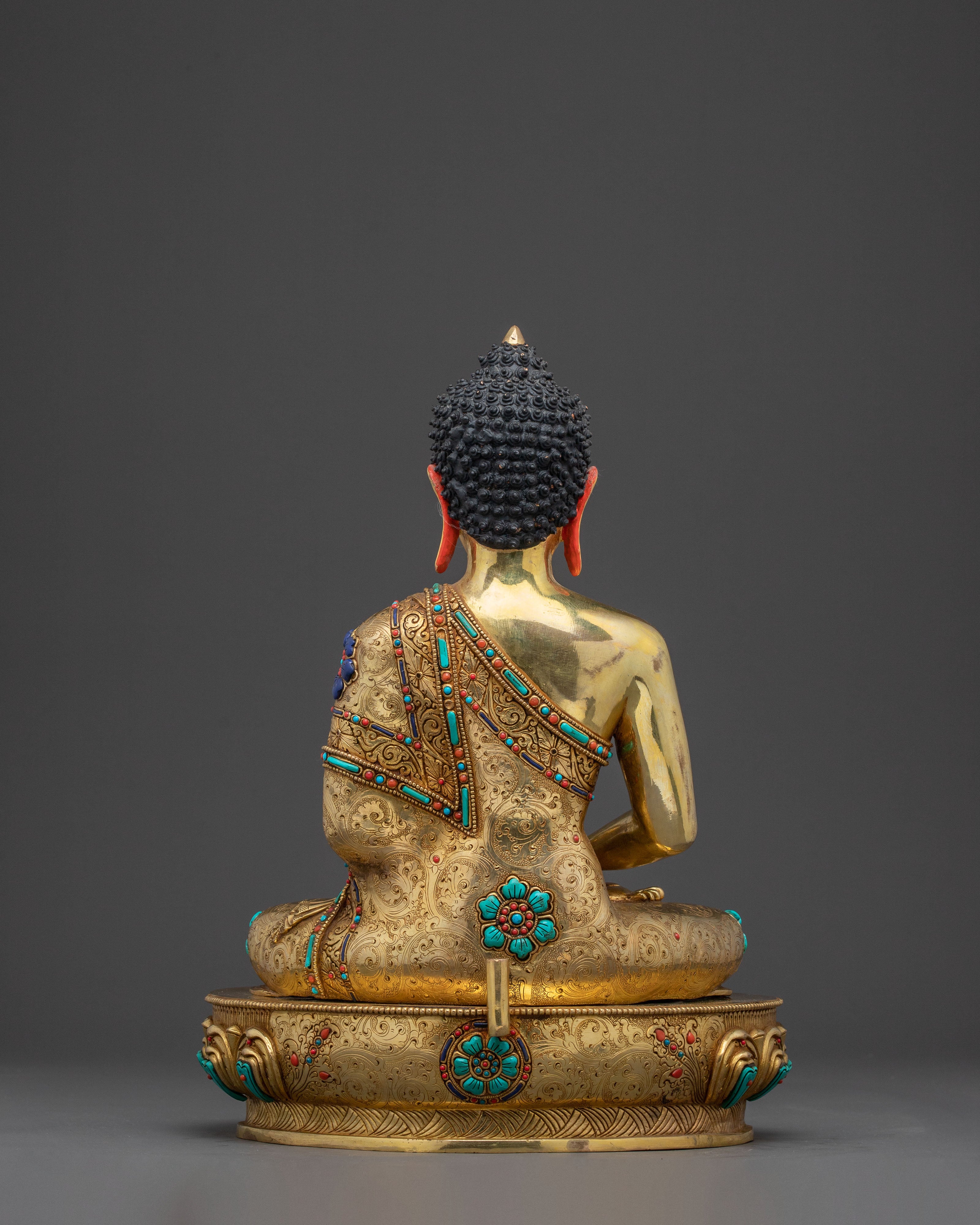 Handmade Amitabha Buddha Golden Statue: Gilded Serenity