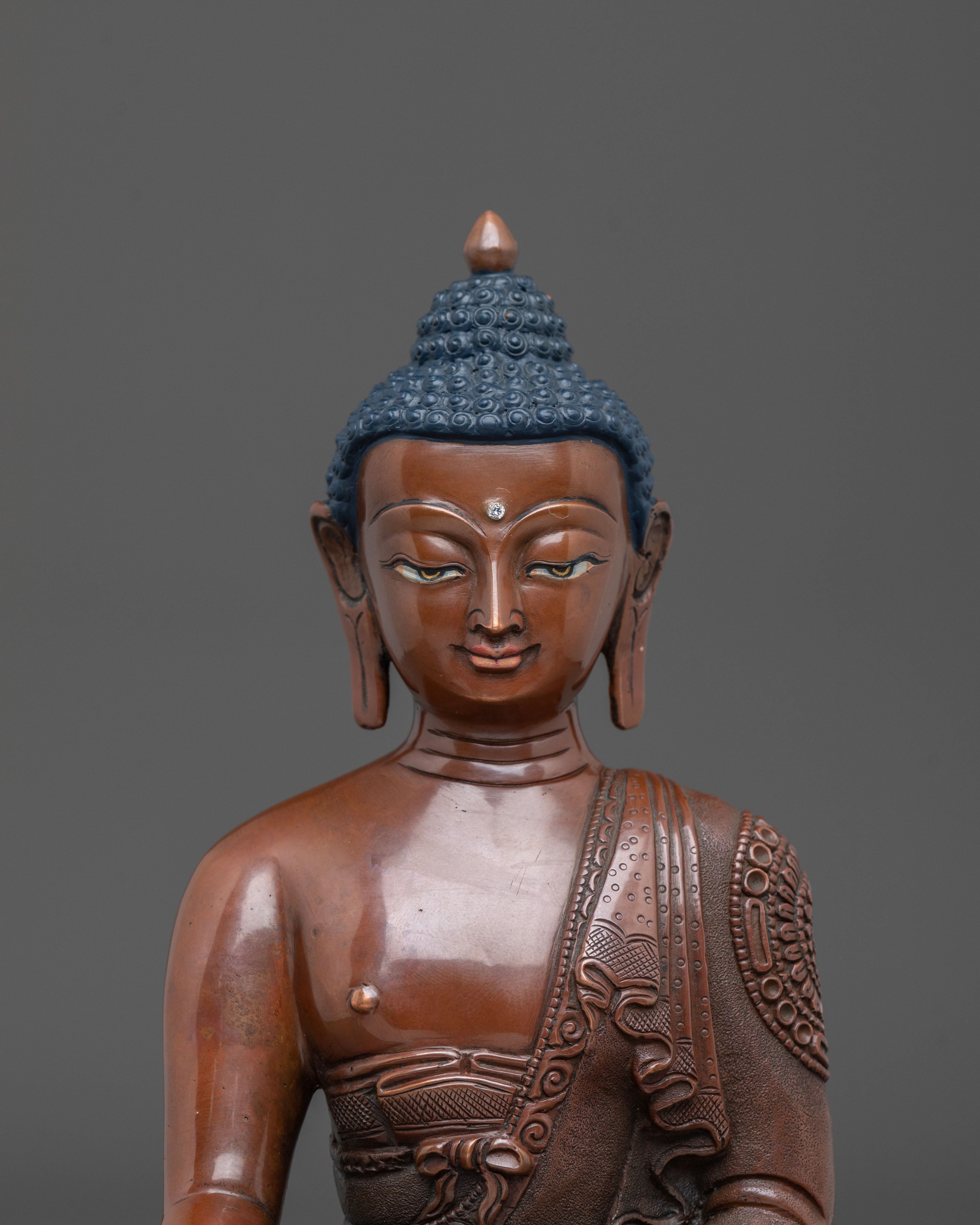 Shakyamuni Buddha Statue | Oxidized Figurine with Acrylic Painting