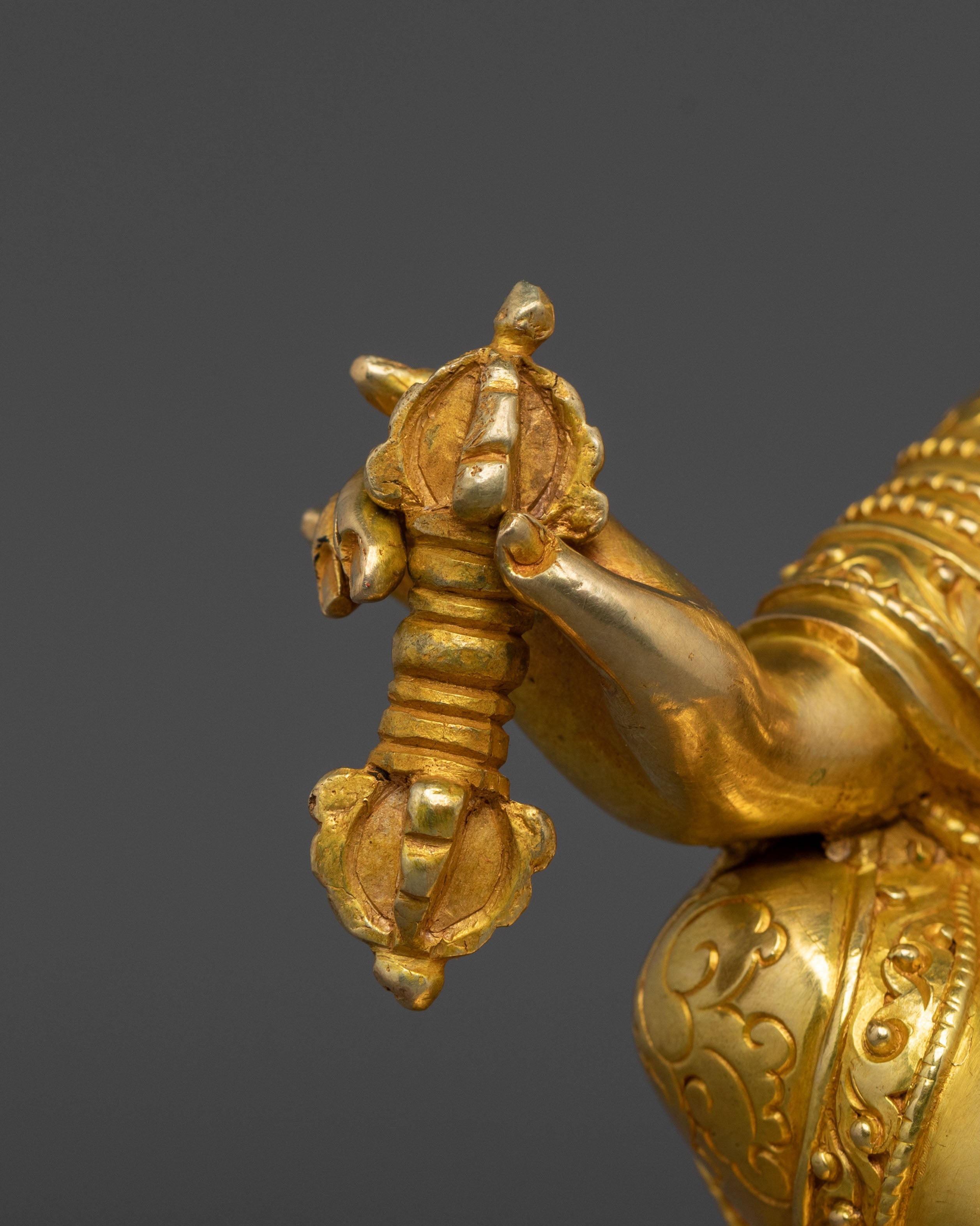 The Second Buddha Padmasambhava Sculpture in Gilded Gold