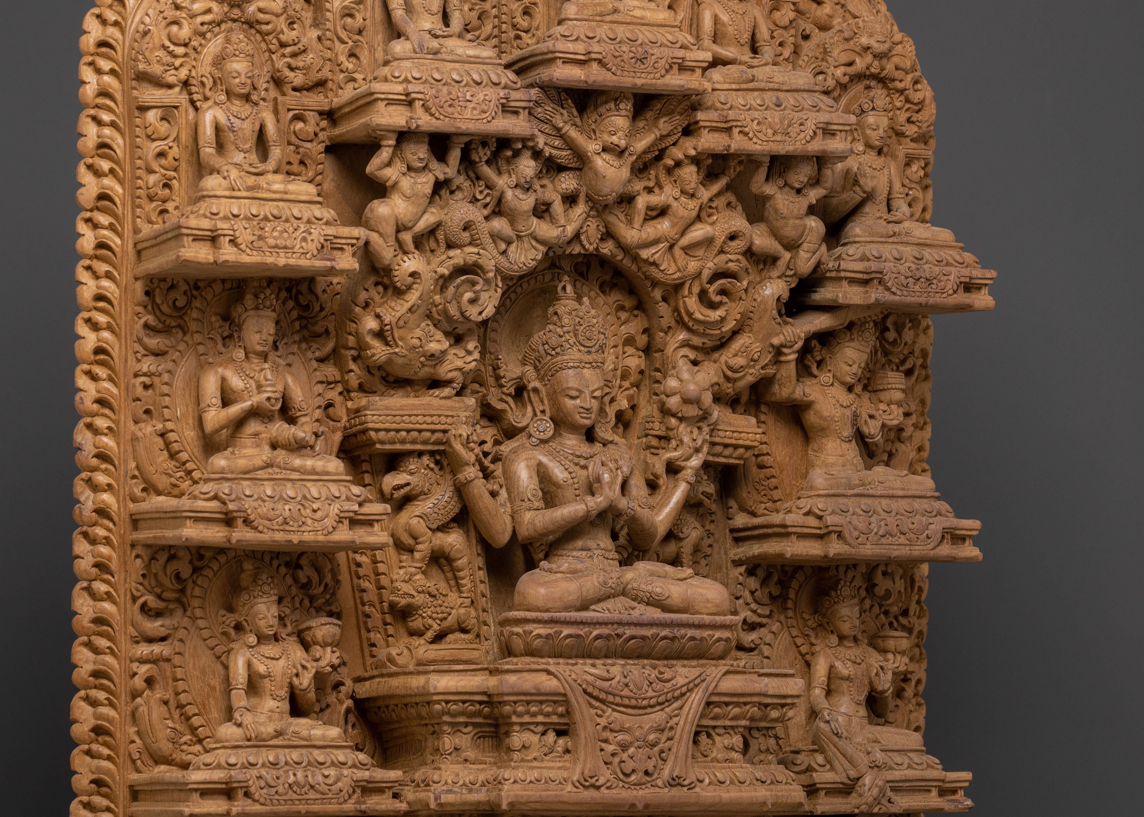 Lokeshvara Wooden Statue | Spiritual Decor