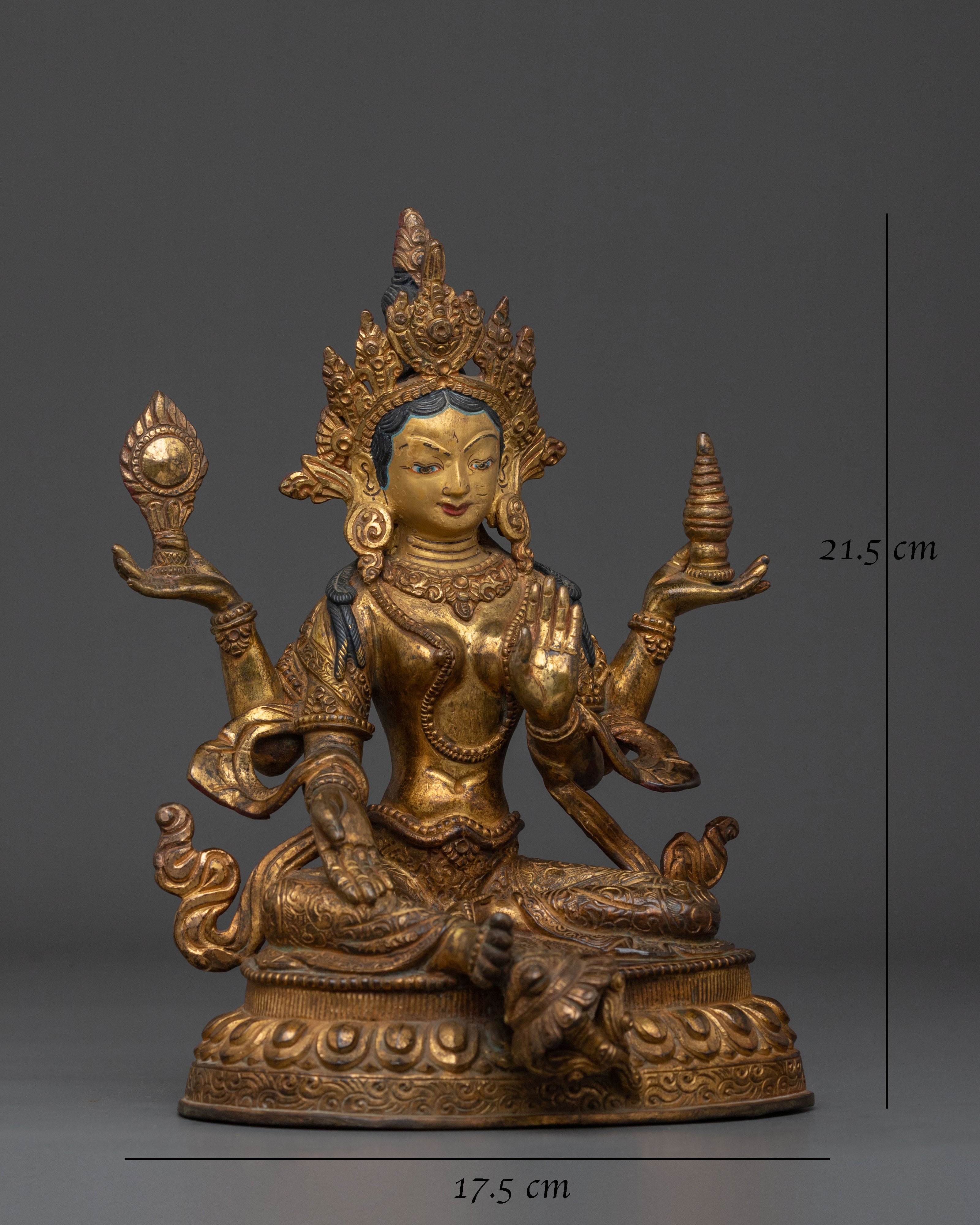 Hindu Devi Laxmi Sacred Sculpture: Sacred Home Decor