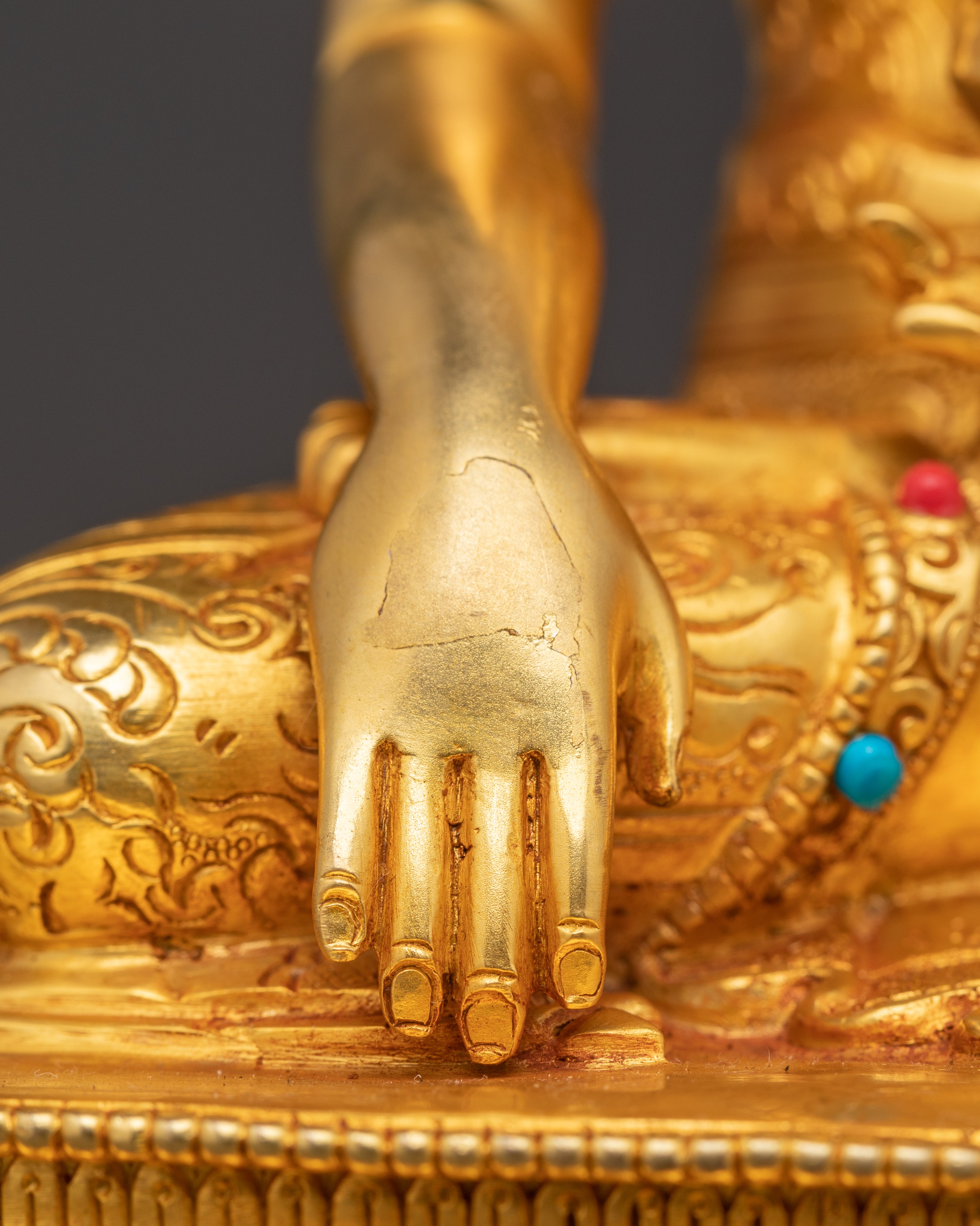 Handcrafted Golden Statue Set of Five Dhyani Buddhas