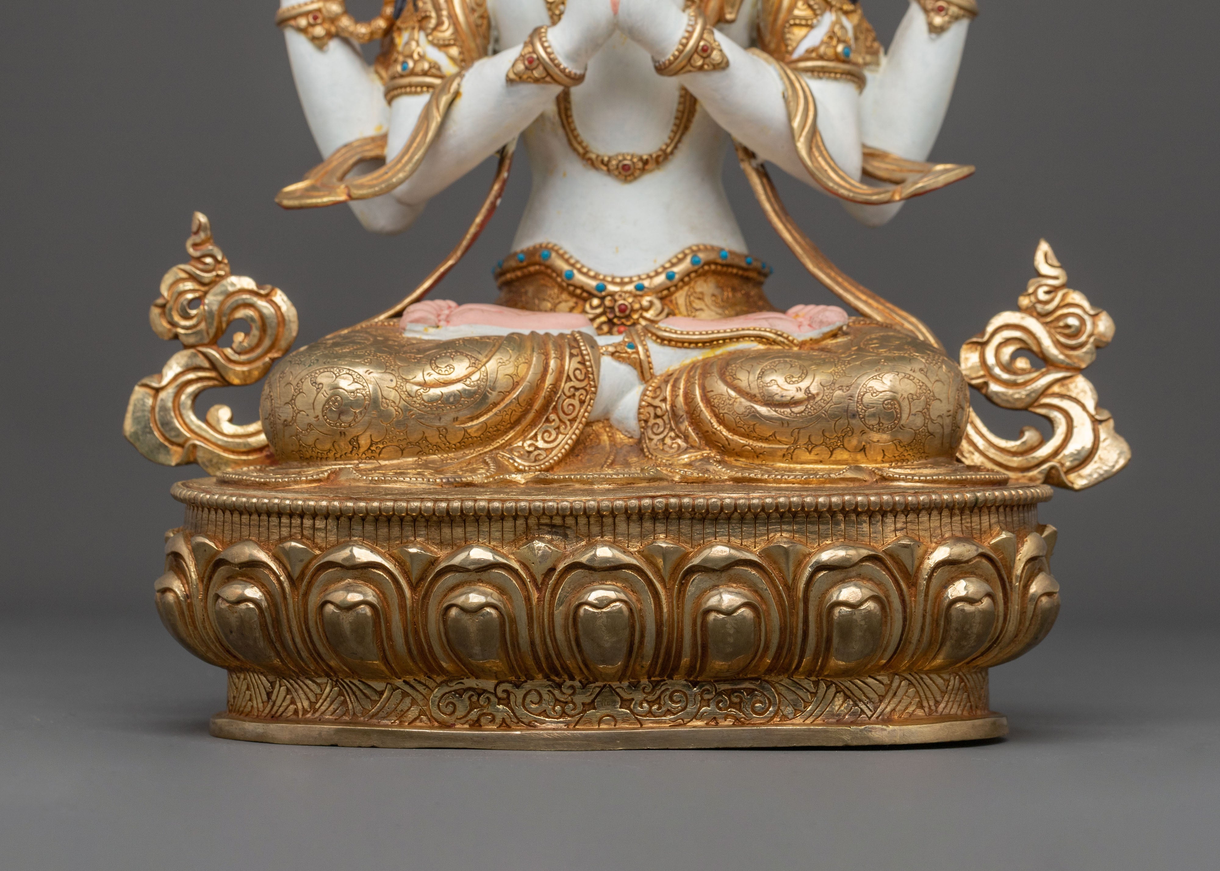 Radiant Chenrezig Spiritual Statue | Home Decor
