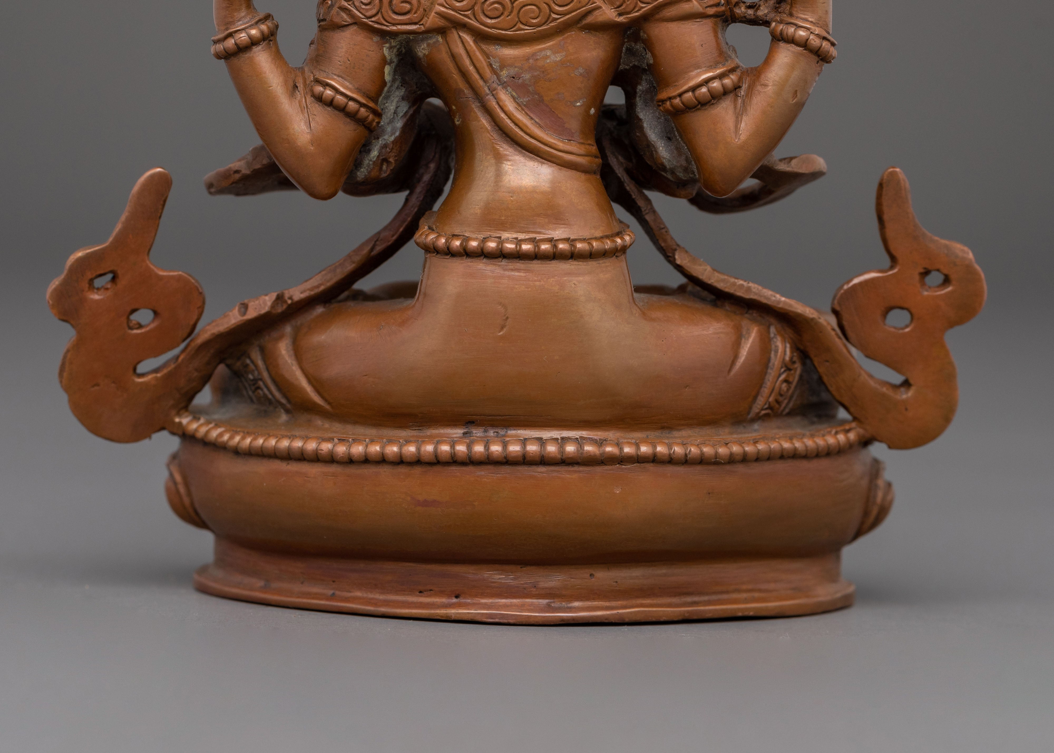 Four-Armed Chenrezig Oxidized Statue | Home Decor