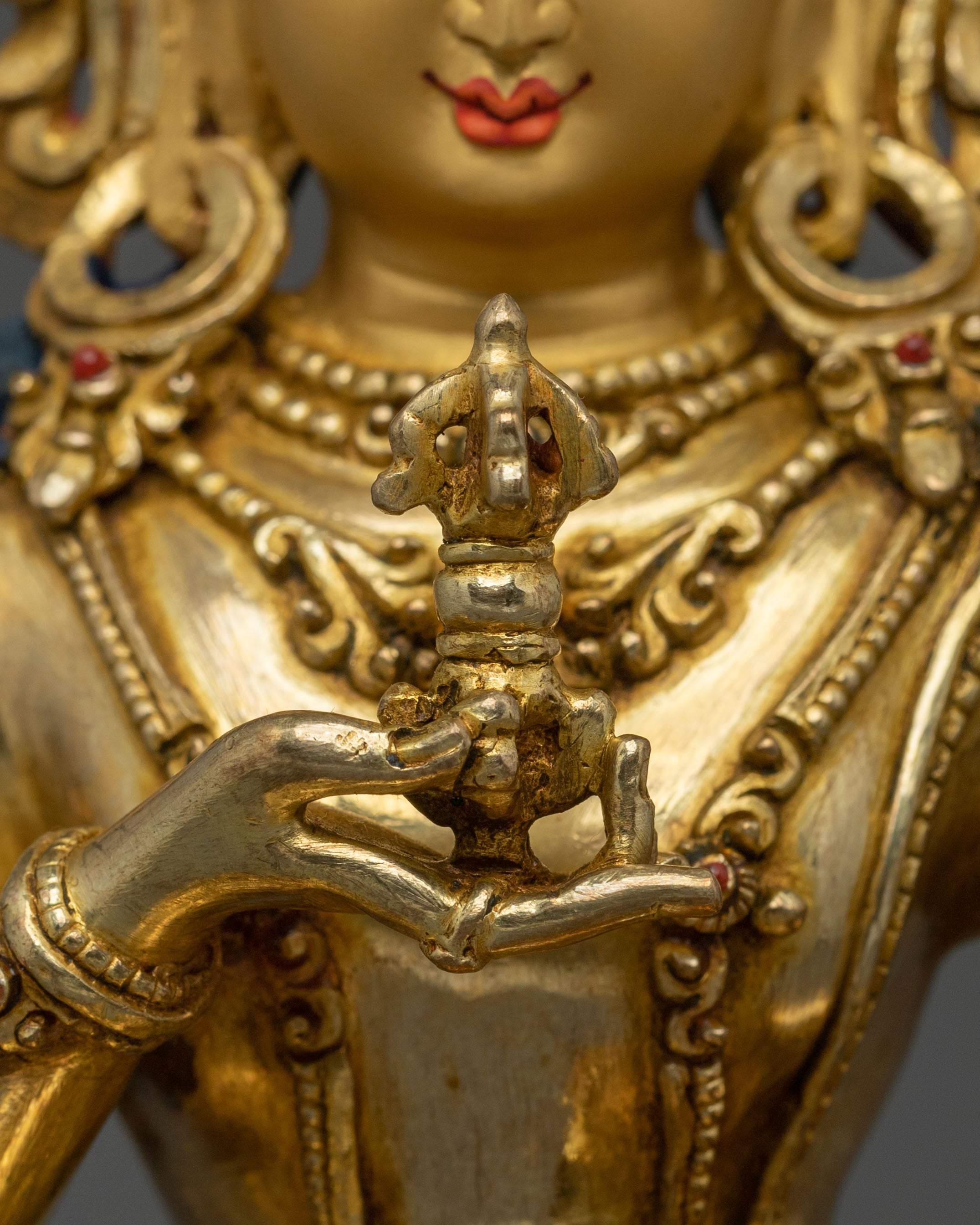 Vajrasattva Handcrafted 24K Gold Gilded Statue