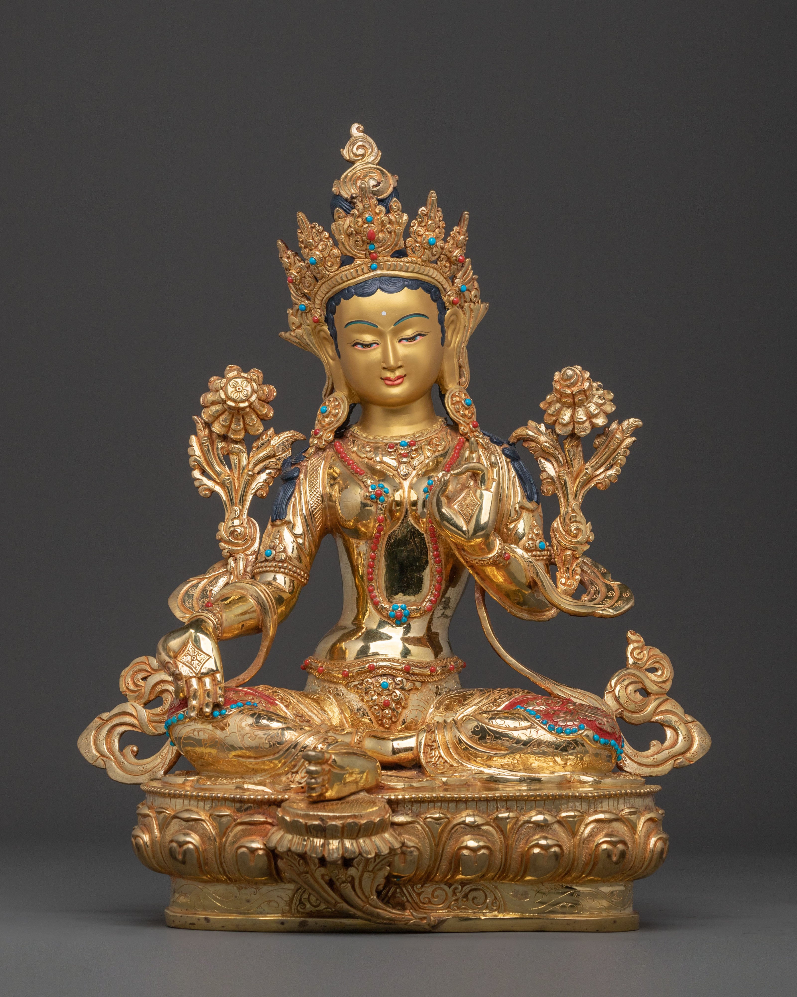 Green Tara Traditional Statue of Compassion