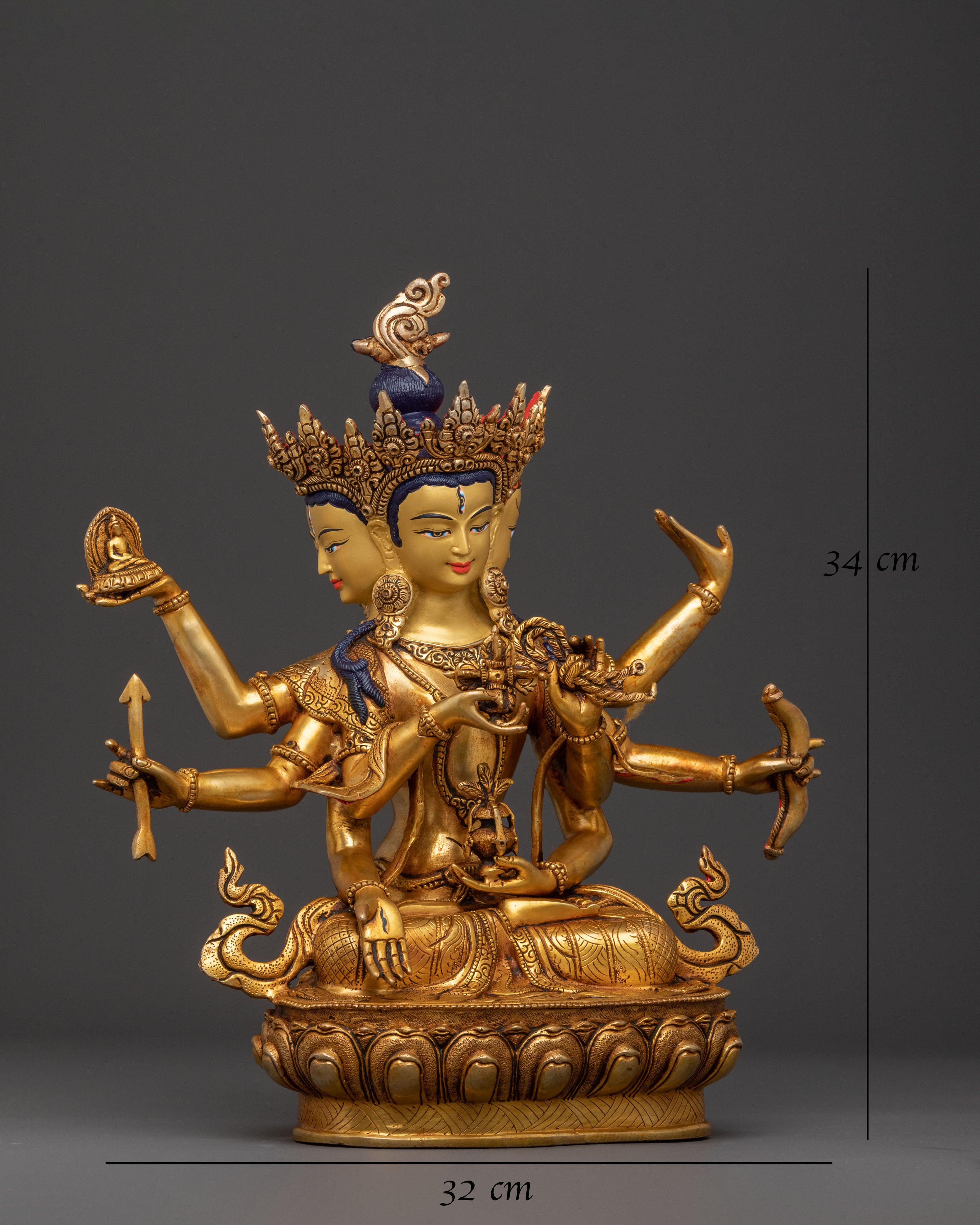 Dakini Namgyalma Golden Statue – Auspicious Gilded Sculpture