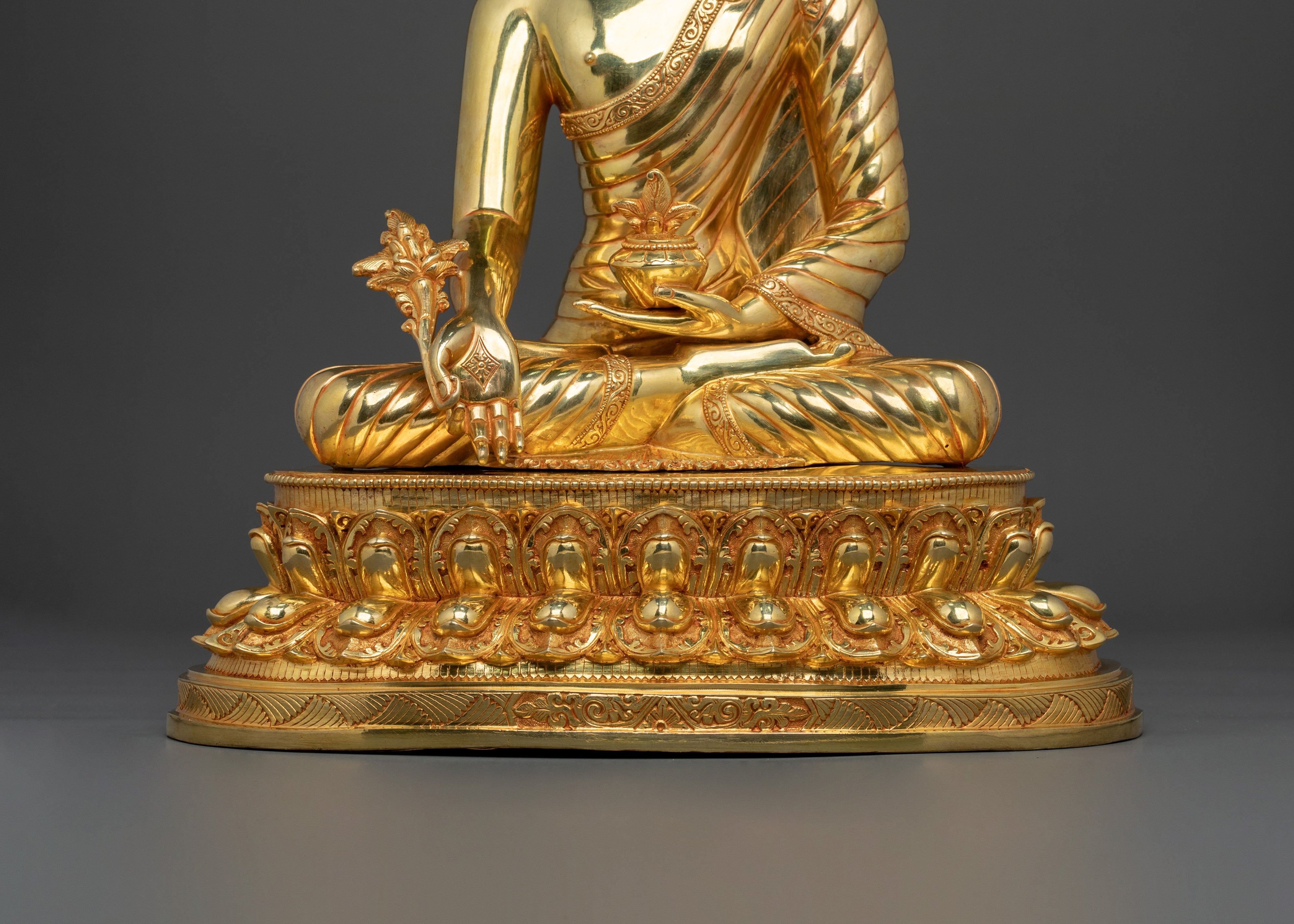 Healing Buddha Bhaisajyaguru Art: 24K Gold Gilded