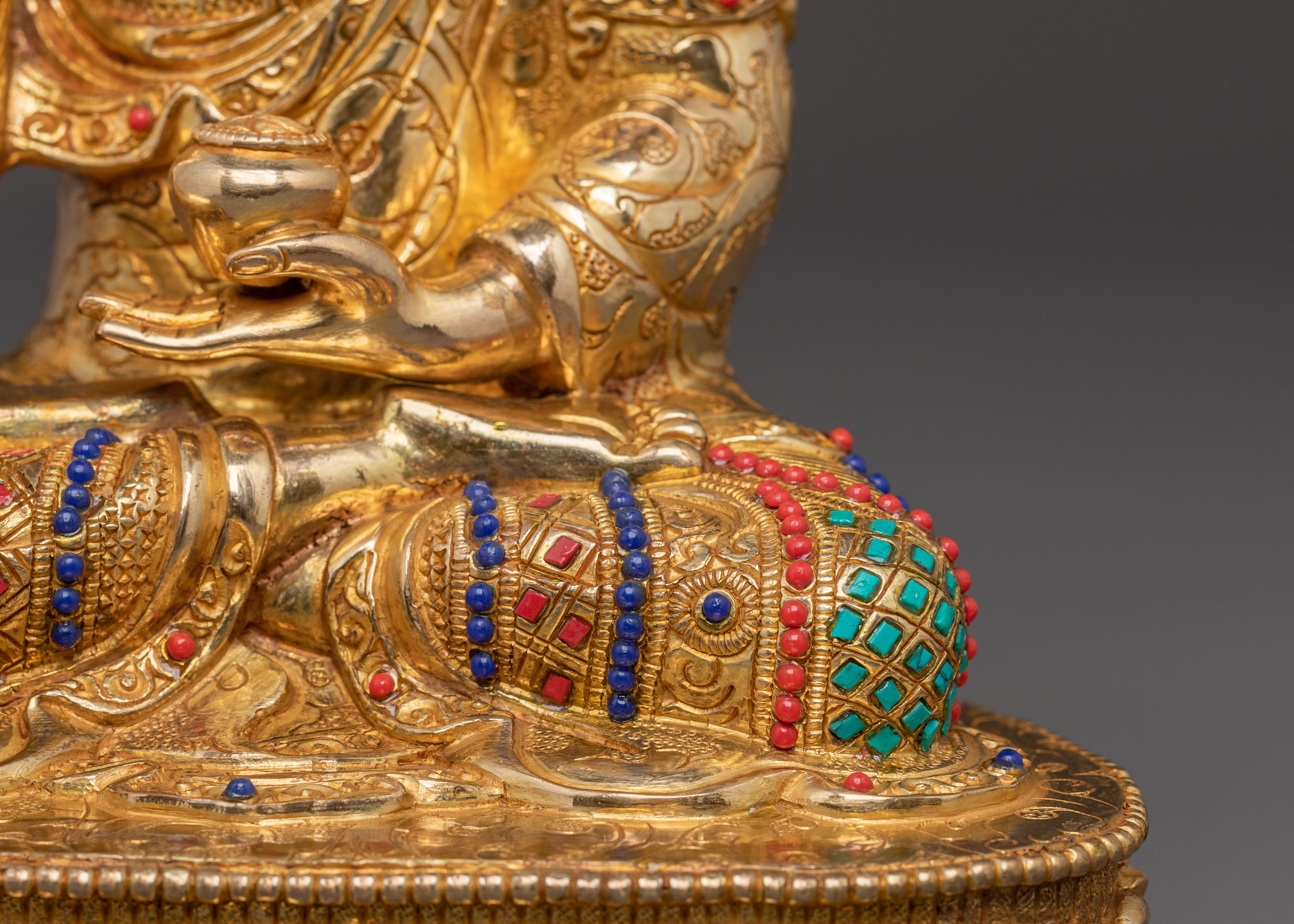 Radiating Compassion Shakyamuni Buddha Statue - Hand-Gilded Copper Statue