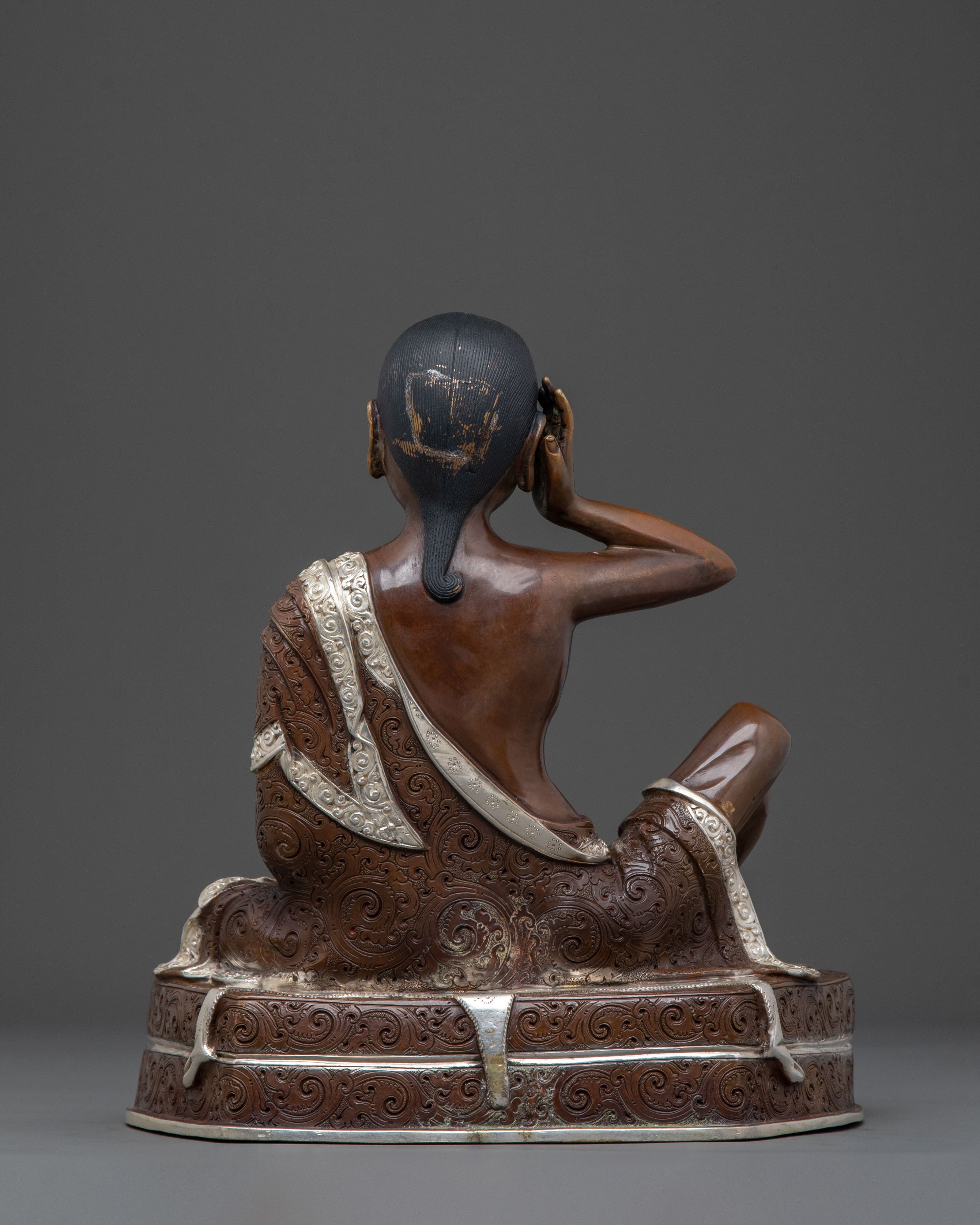 Divine Milarepa Sculpture | Oxidized Copper Body