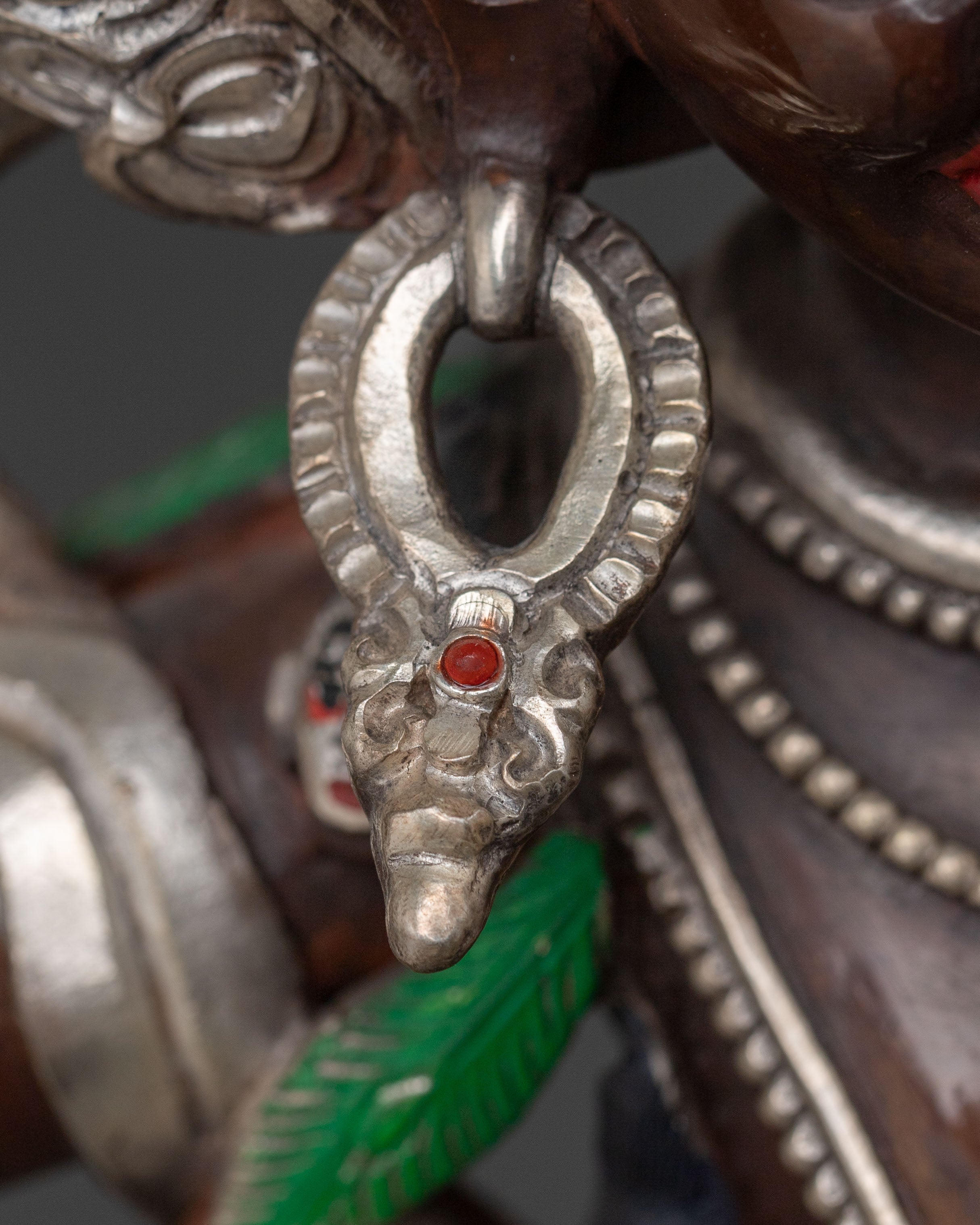 Khadgayogini Fierce Wisdom Statue, Silver-Plated